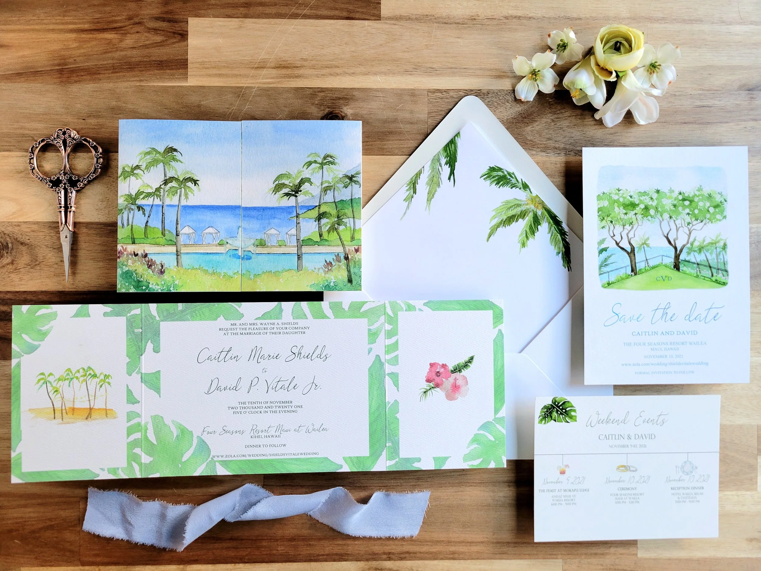 Four Seasons Maui Wedding Invitations