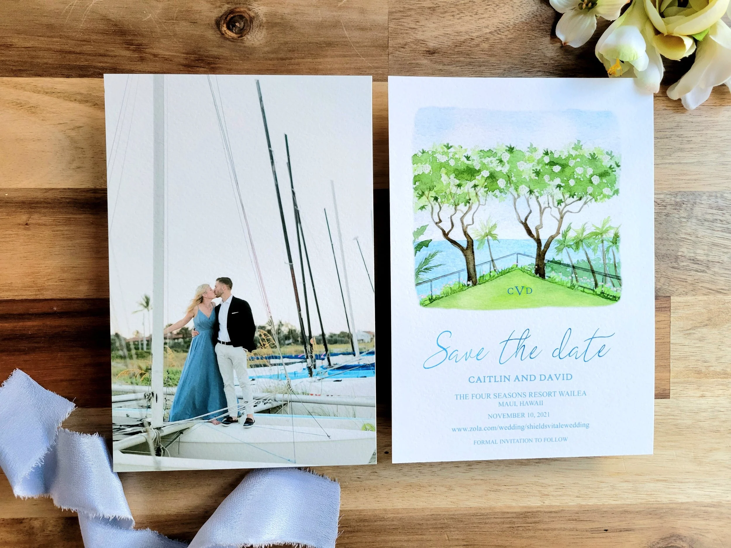 Four Seasons Resort Maui at Wailea Wedding Save the Dates by Tying the Knots 2