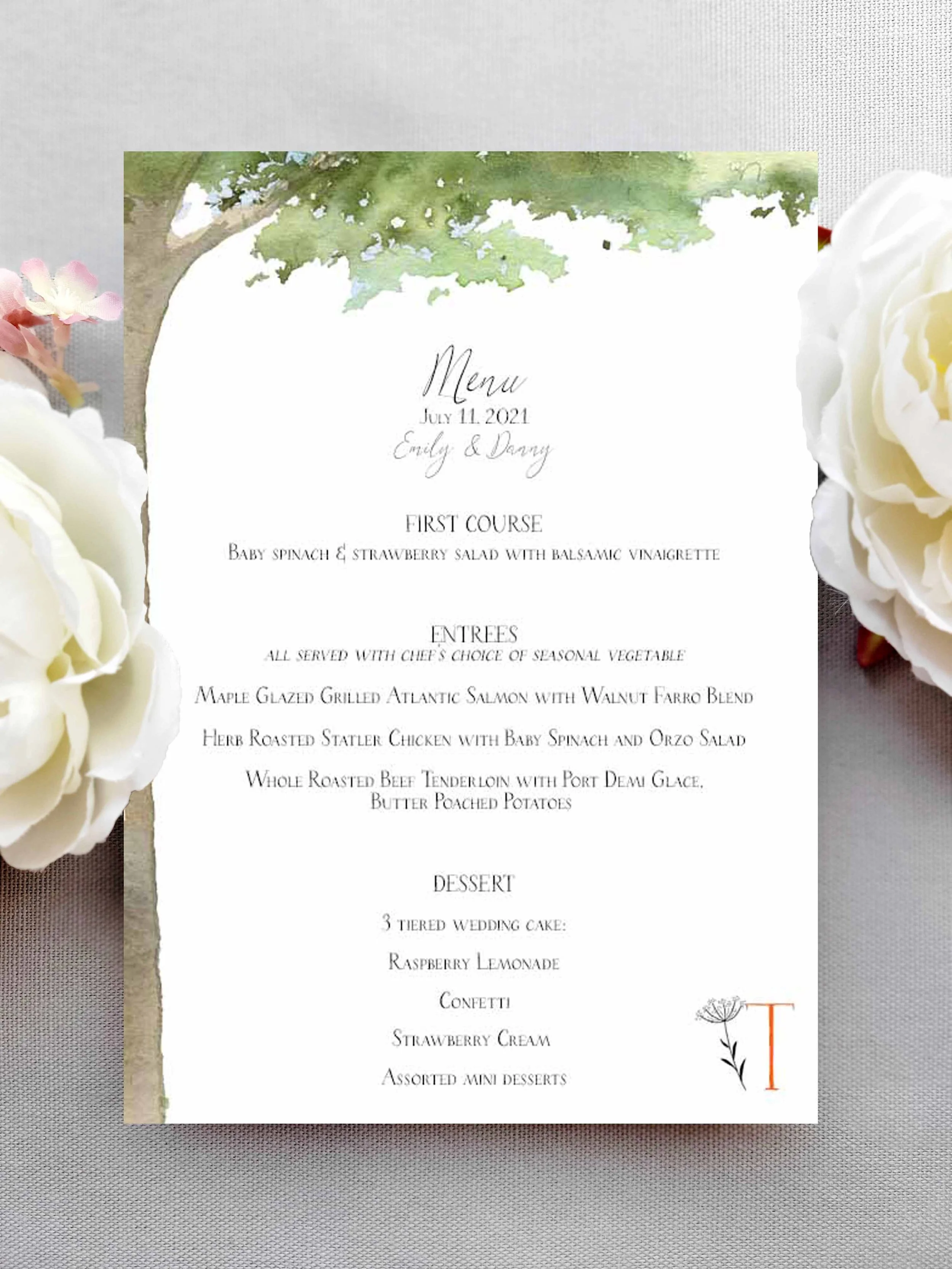 Mountain Top Inn & Resort Wedding Invitation set in watercolors by Tying the Knots Studio 11