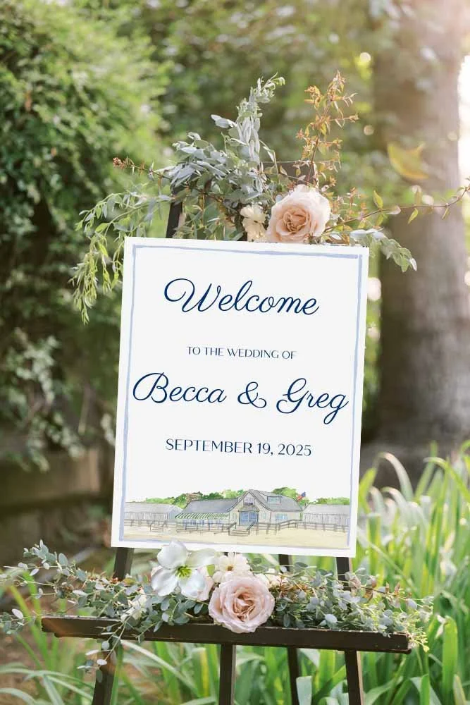 Welcome Sign East Chop Beach Club by Tying the Knots Wedding Invitations.jpg
