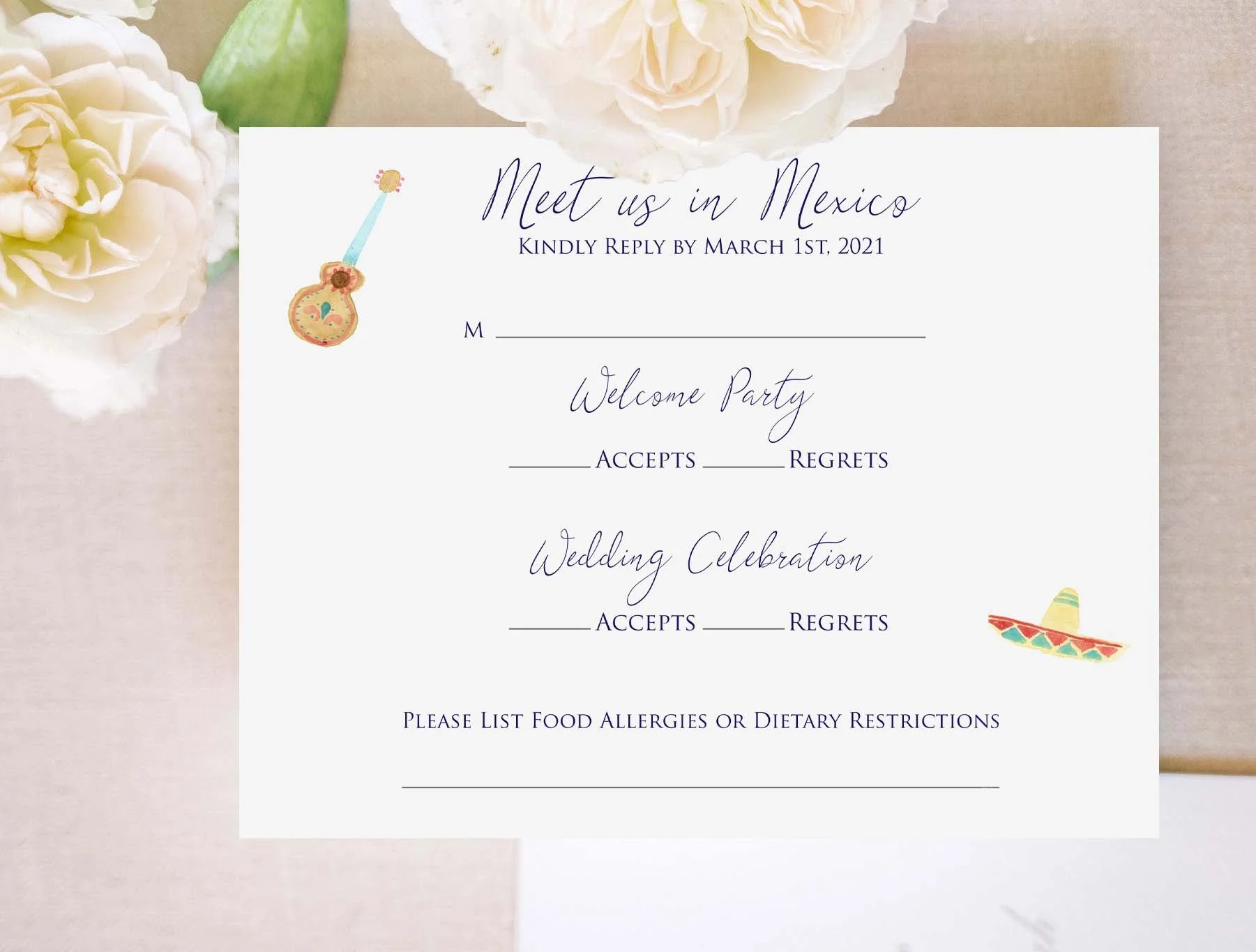 Mexico RSVP Card 3