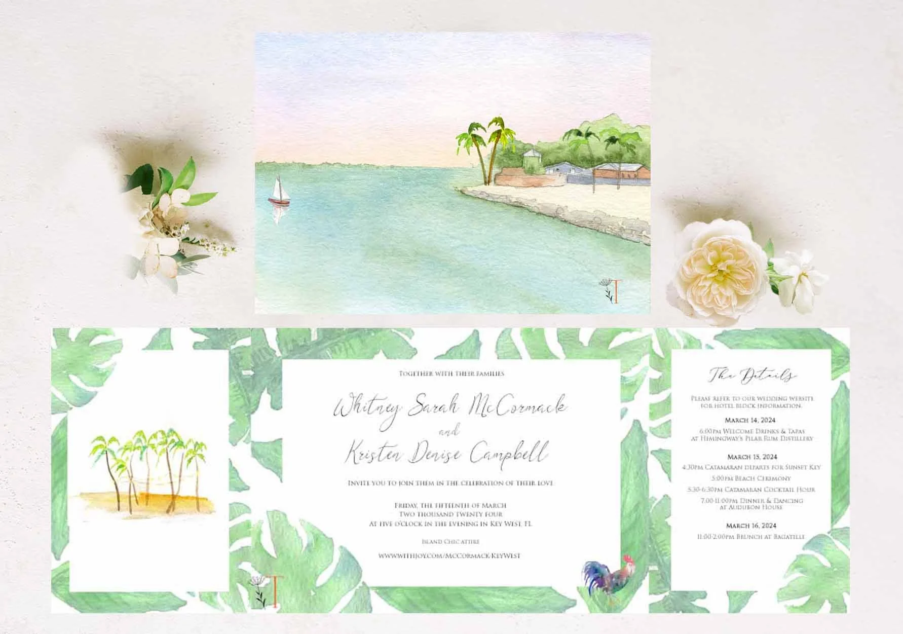 Florida FOLDED Invitation 4 + $8