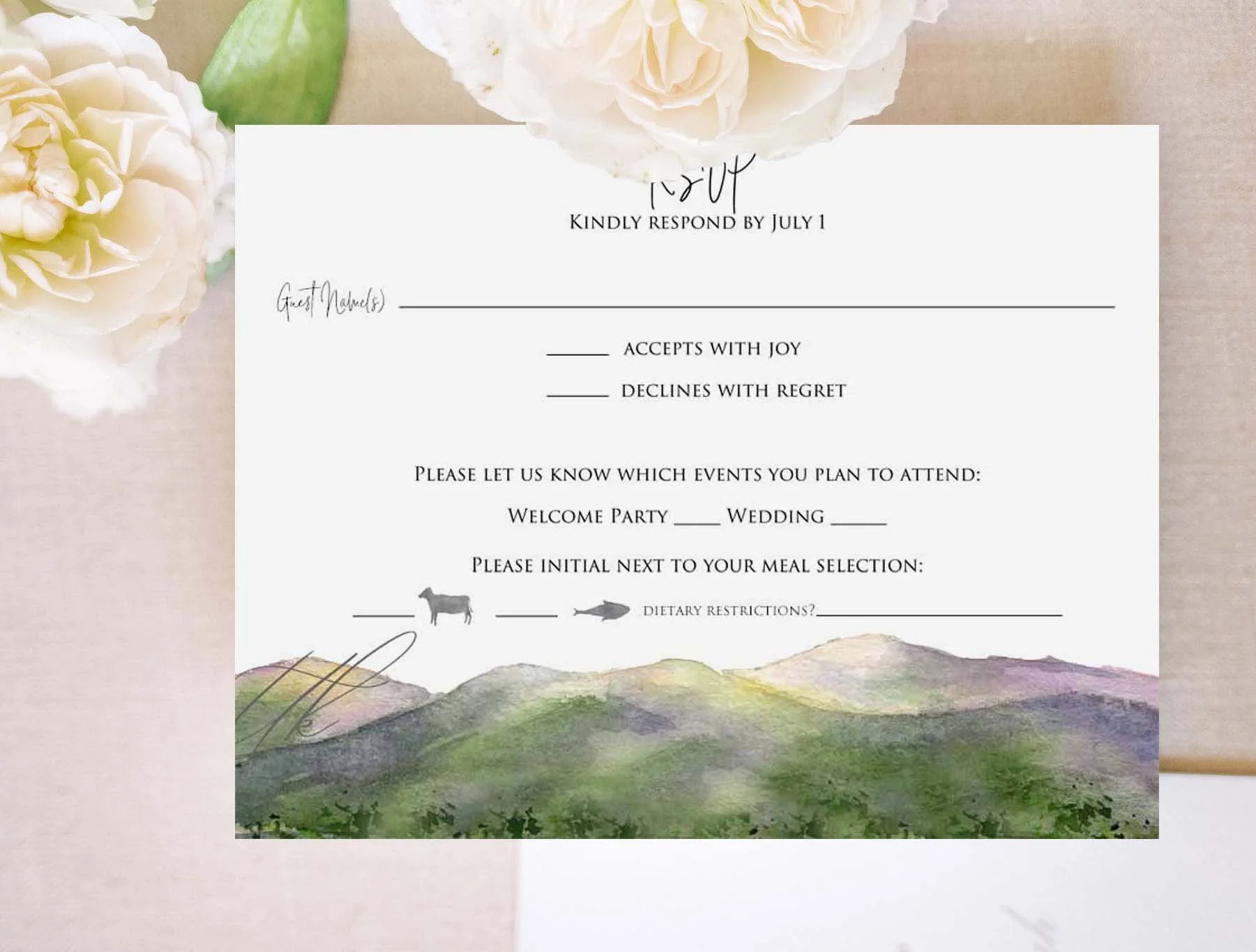 Vermont RSVP Card 3