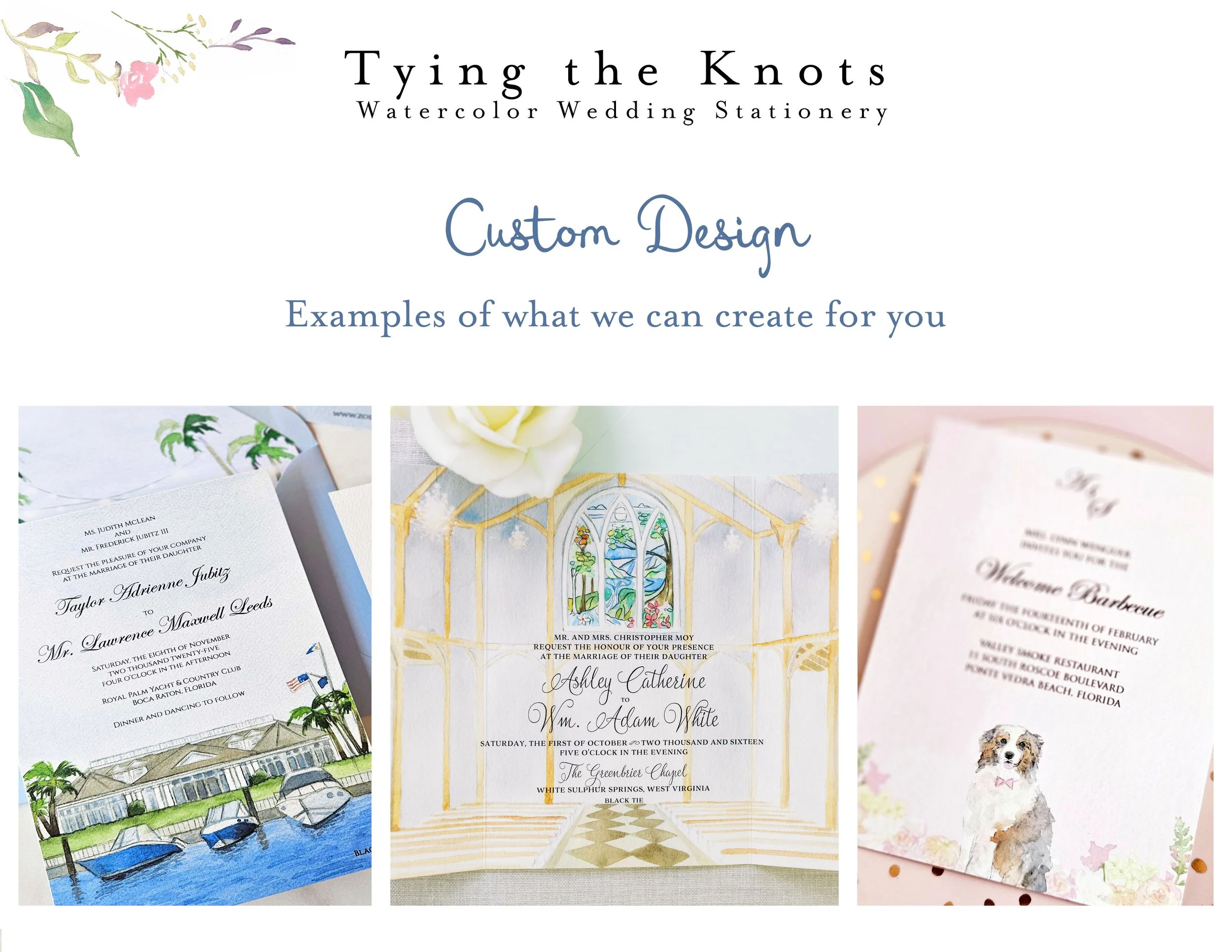 Tying the Knots Custom Watercolor Design