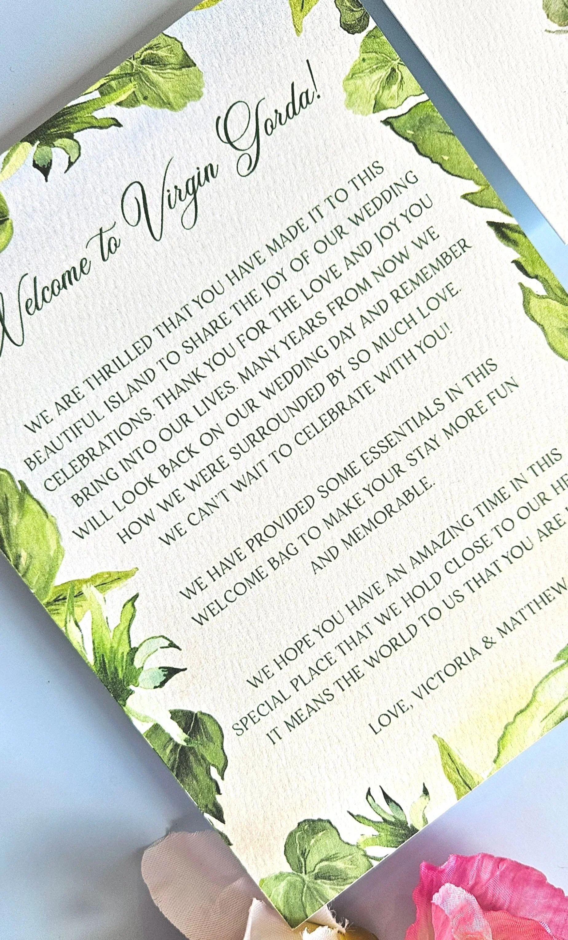 Virgin Gorda Rosewood Little Dix Bay British Virgin Island wedding invitation set featuring customizable vibrant watercolors and island theme by Tying the Knots Wedding Studio 7