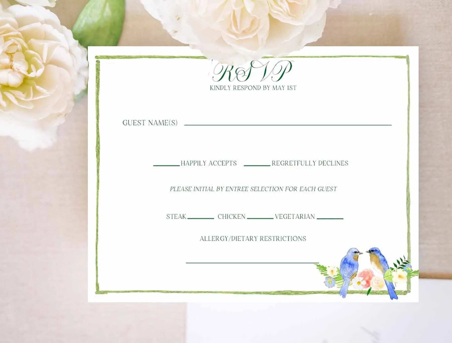 Virginia RSVP Card 2 *customizable with our pet gallery