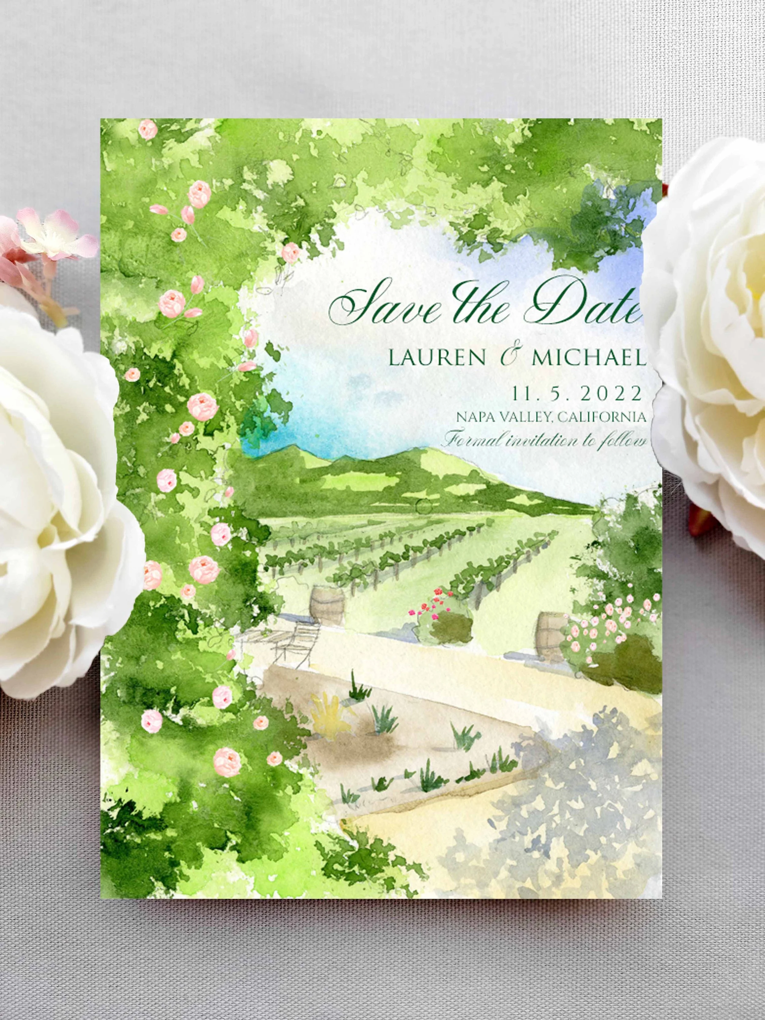 Napa Valley Save the Dates by Tying the Knots