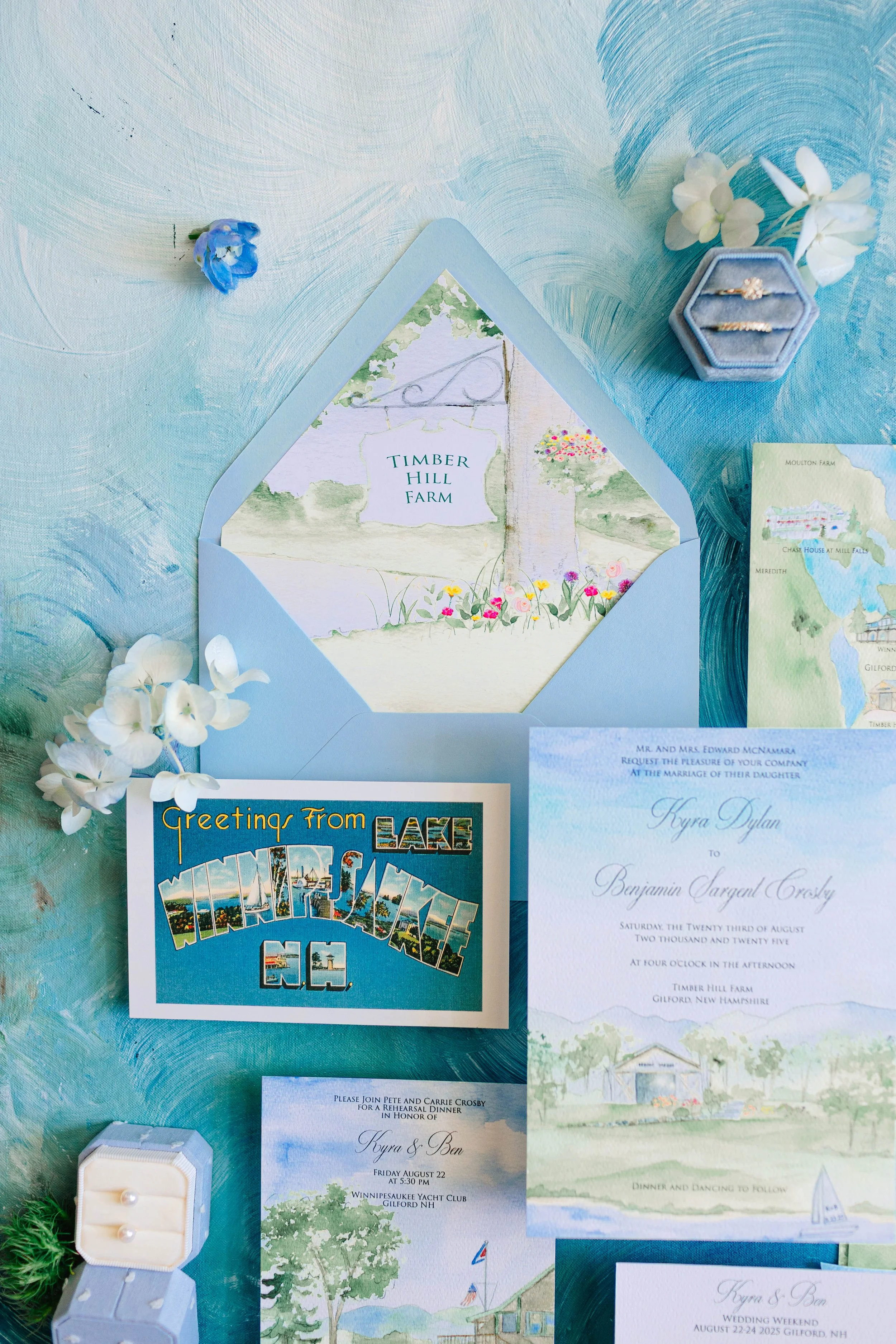 Timber Hill Farm Wedding Invitations by Tying the Knots Studio 4