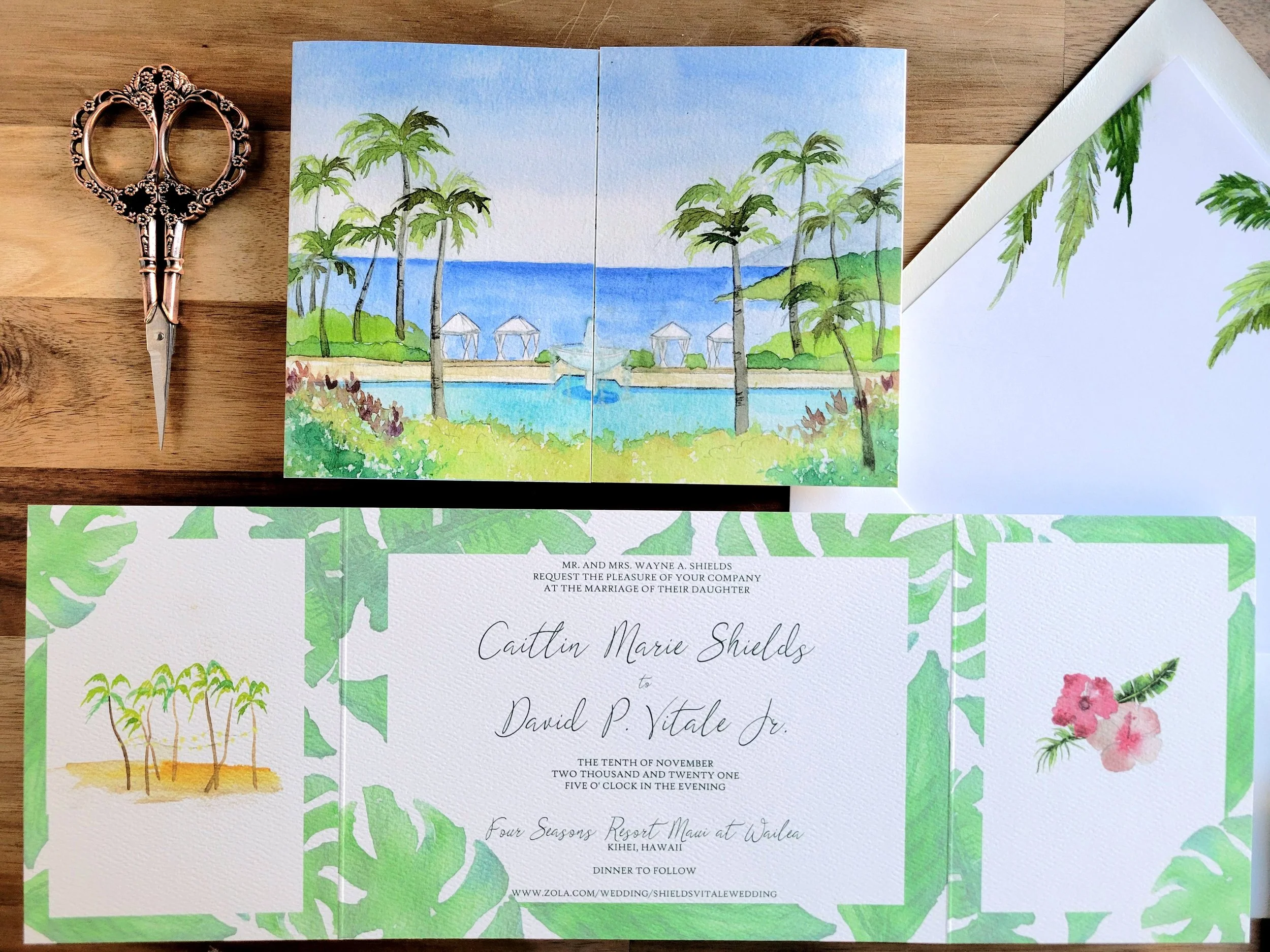 Four Seasons Resort Maui at Wailea Wedding Invitations by Tying the Knots 2