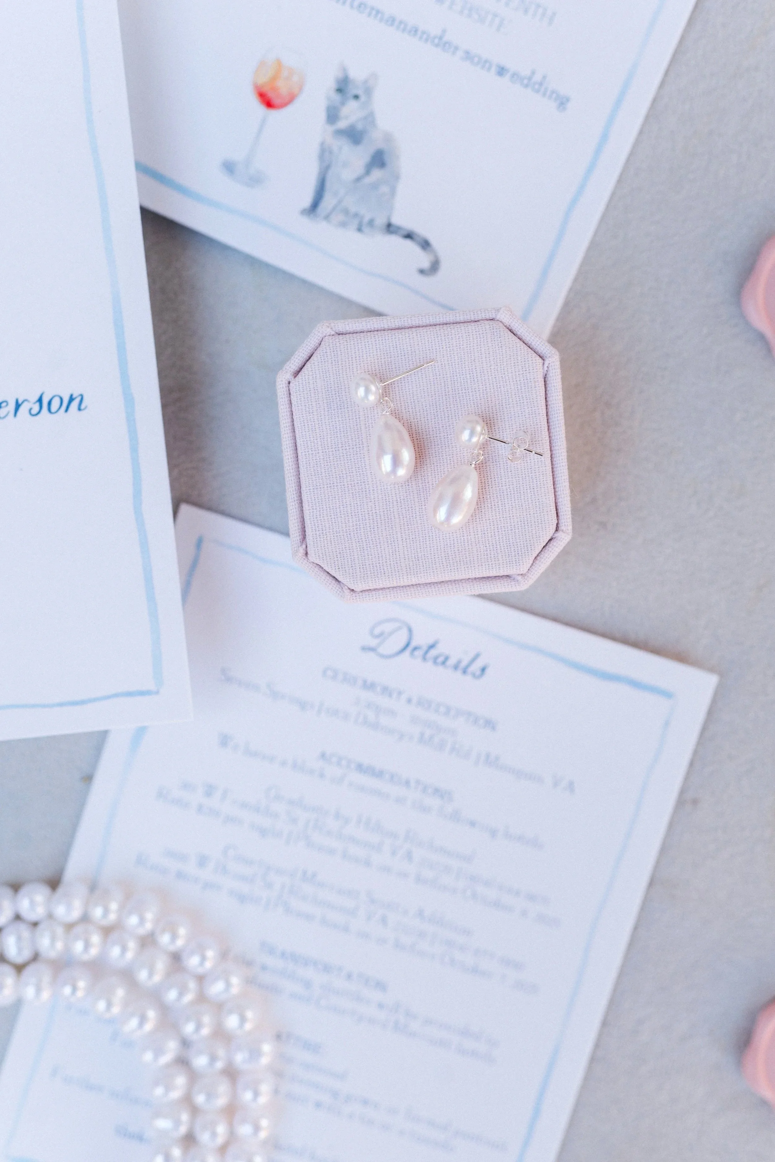 Seven Springs Customizable Wedding Invitations, RSVP cards, Welcome Dinner cards, Details cards, envelope liners featuring sheep and landscapes by Tying the Knots Wedding Studio 6
