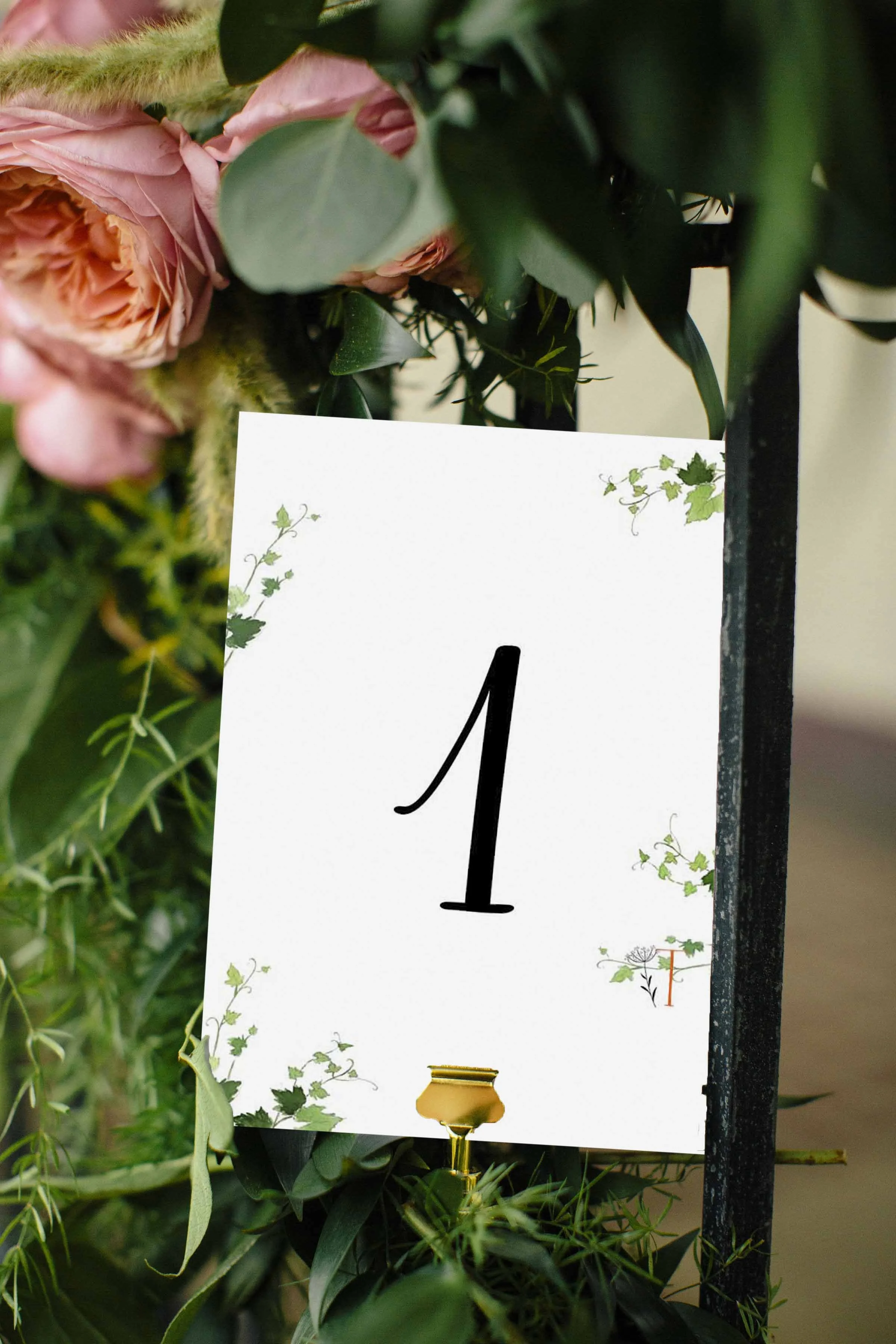 Castle Hill Crane Estate table card by Tying the Knots Watercolor wedding stationery