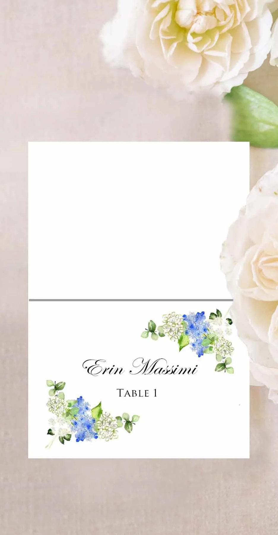 The Otesaga Resort Hotel Wedding Invitation Set featuring Hydrangeas and hand painted watercolor landscapes by Tying the Knots Wedding Studio 13