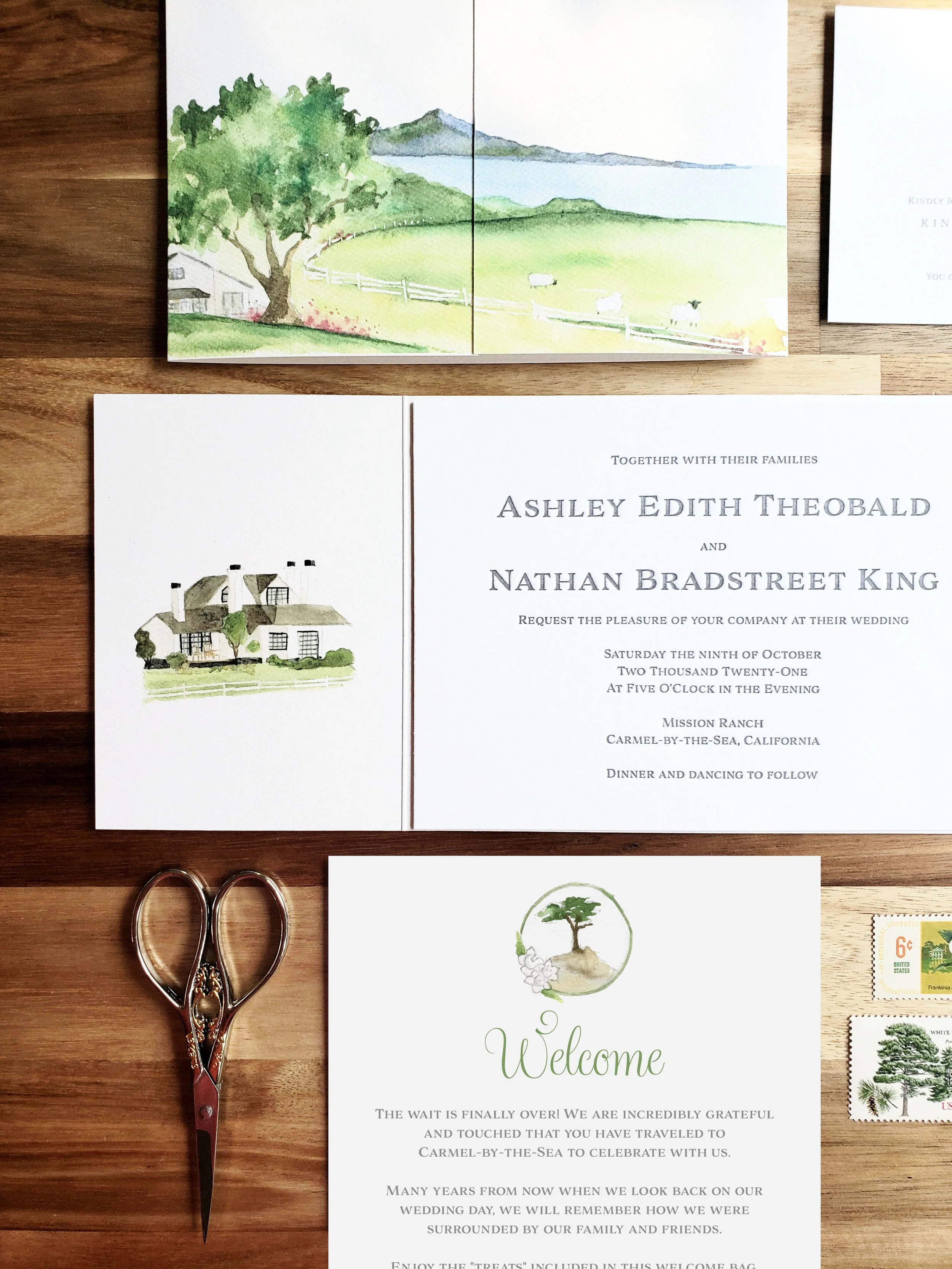 Mission Ranch Folded Wedding Invitations