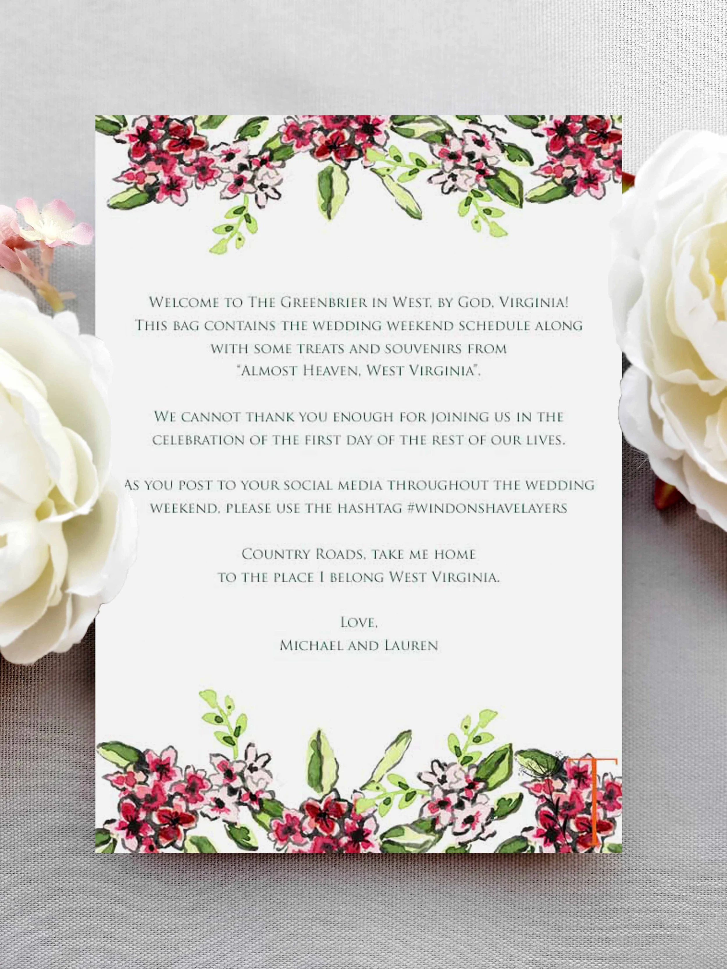 Greenbrier Welcome Note photo 1.jpg