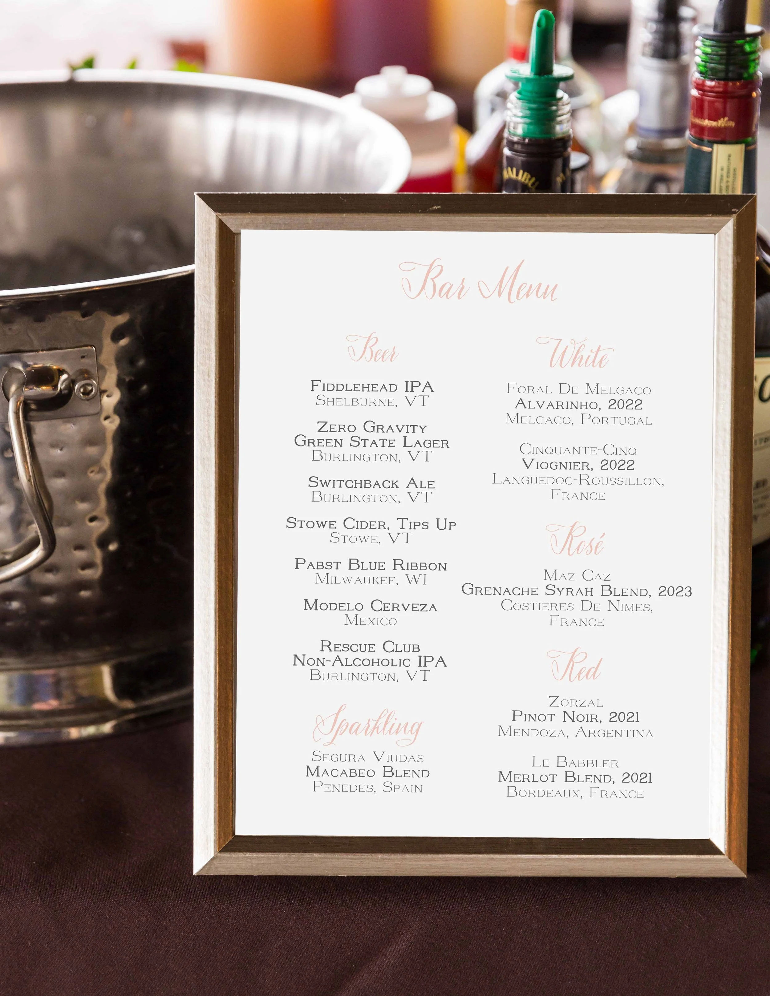 Bar Menu 1