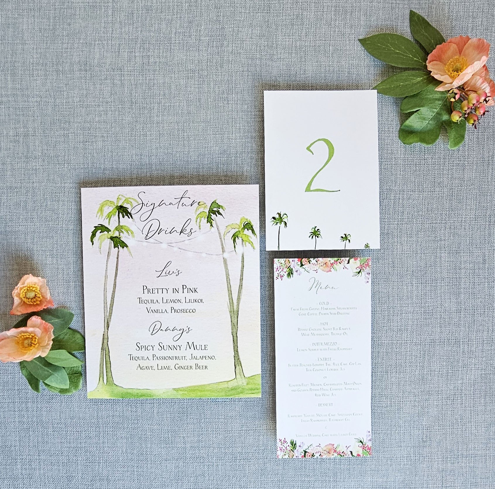 Customized Oahu Ko Olina wedding invitations by Tying the Knots 10