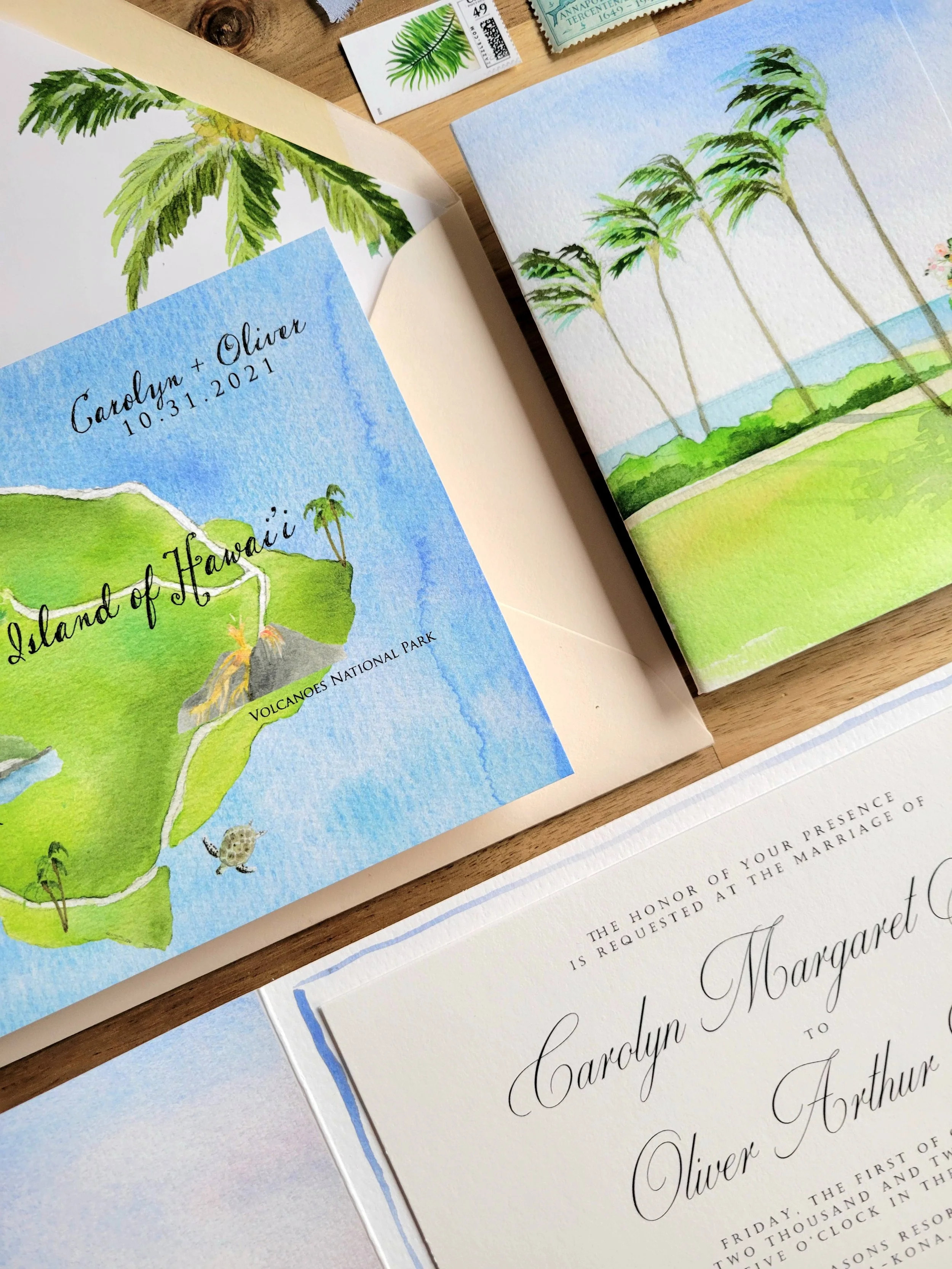 Four Seasons Resort Hualalai Wedding Invitations by Tying the Knots 2