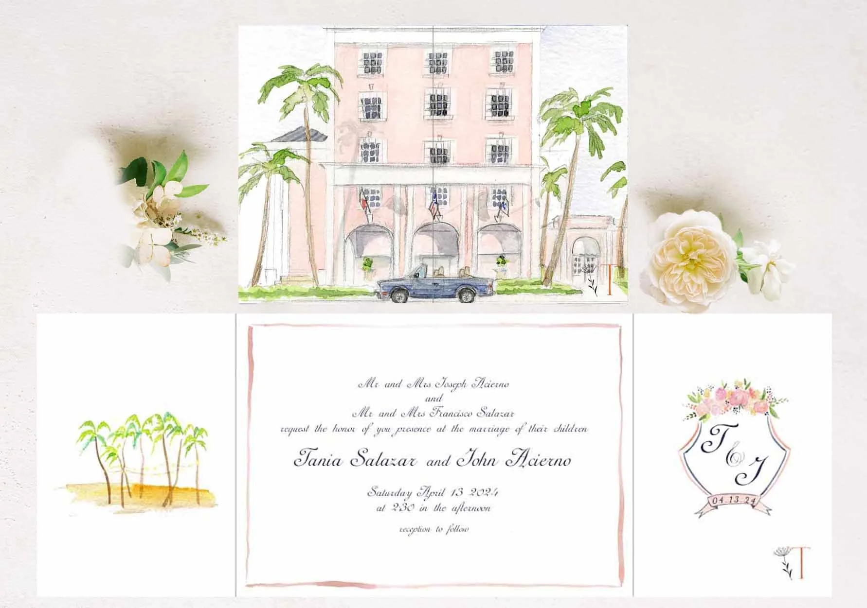 Florida FOLDED Invitation 2 + $8