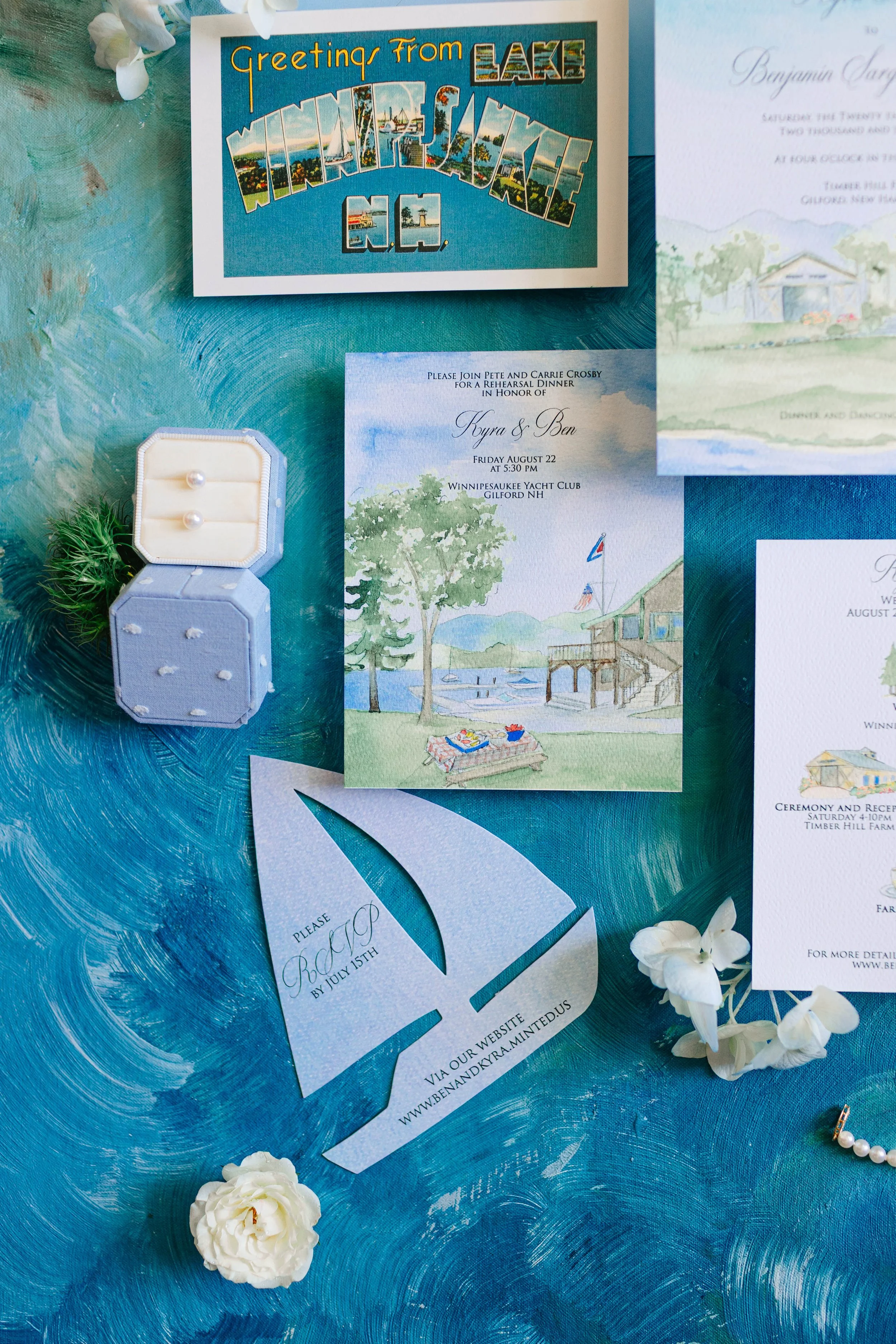 Sailboat RSVP Card by Tying The Knots Wedding Studio