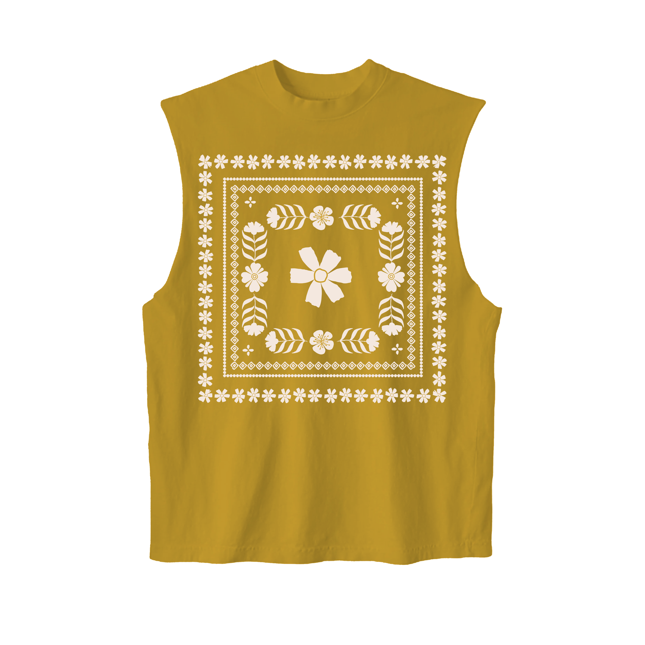 Sleeveless Top w_floral scarf pattern.png