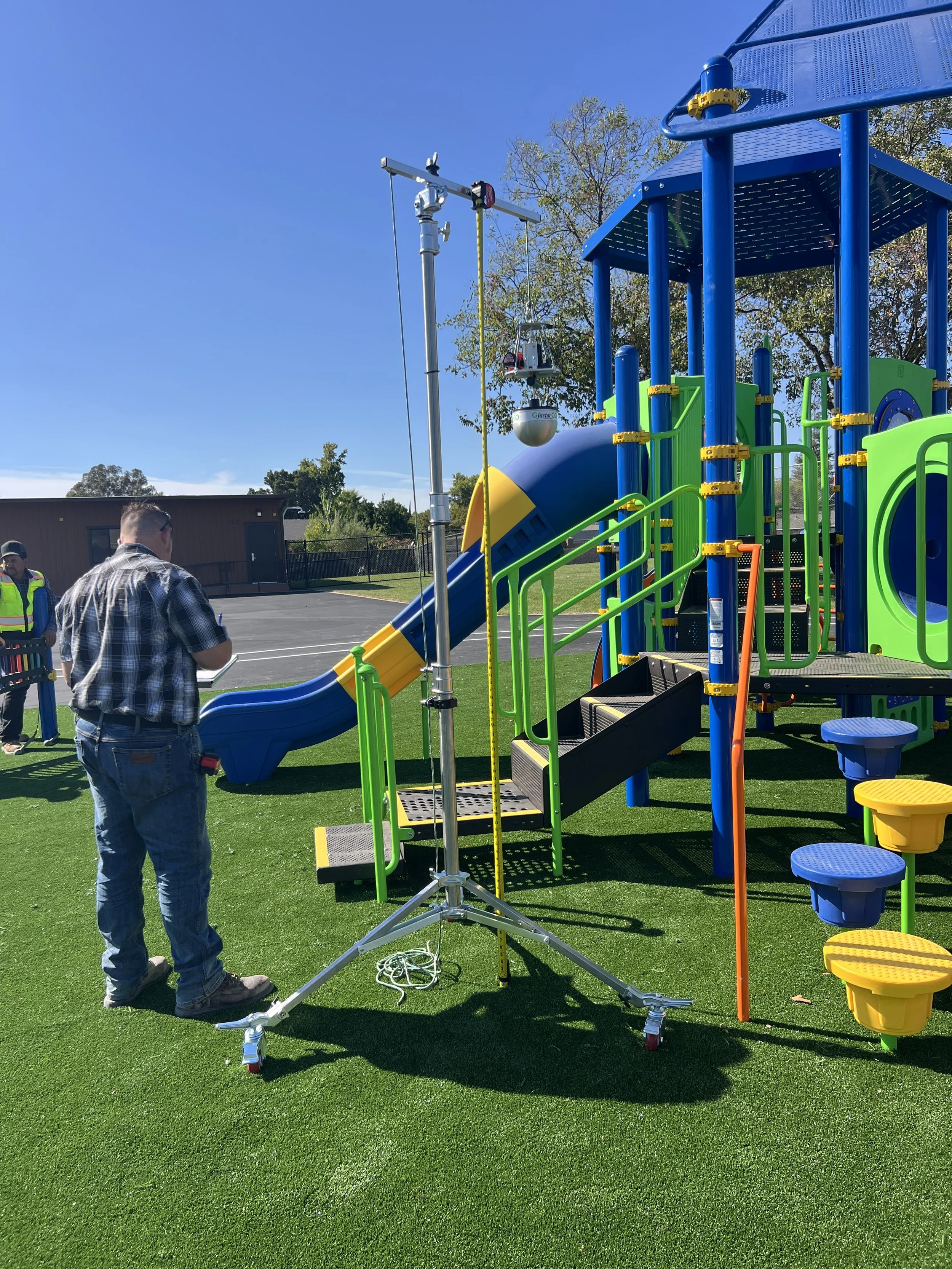 Surface Impact Drop Test on a playground
