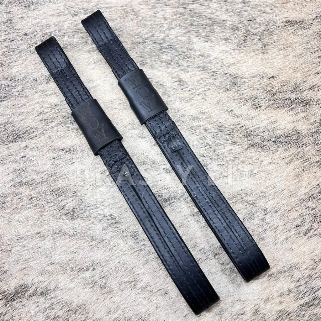 WOW up and over stirrup Leathers 22", 24", 26", 30", -Black