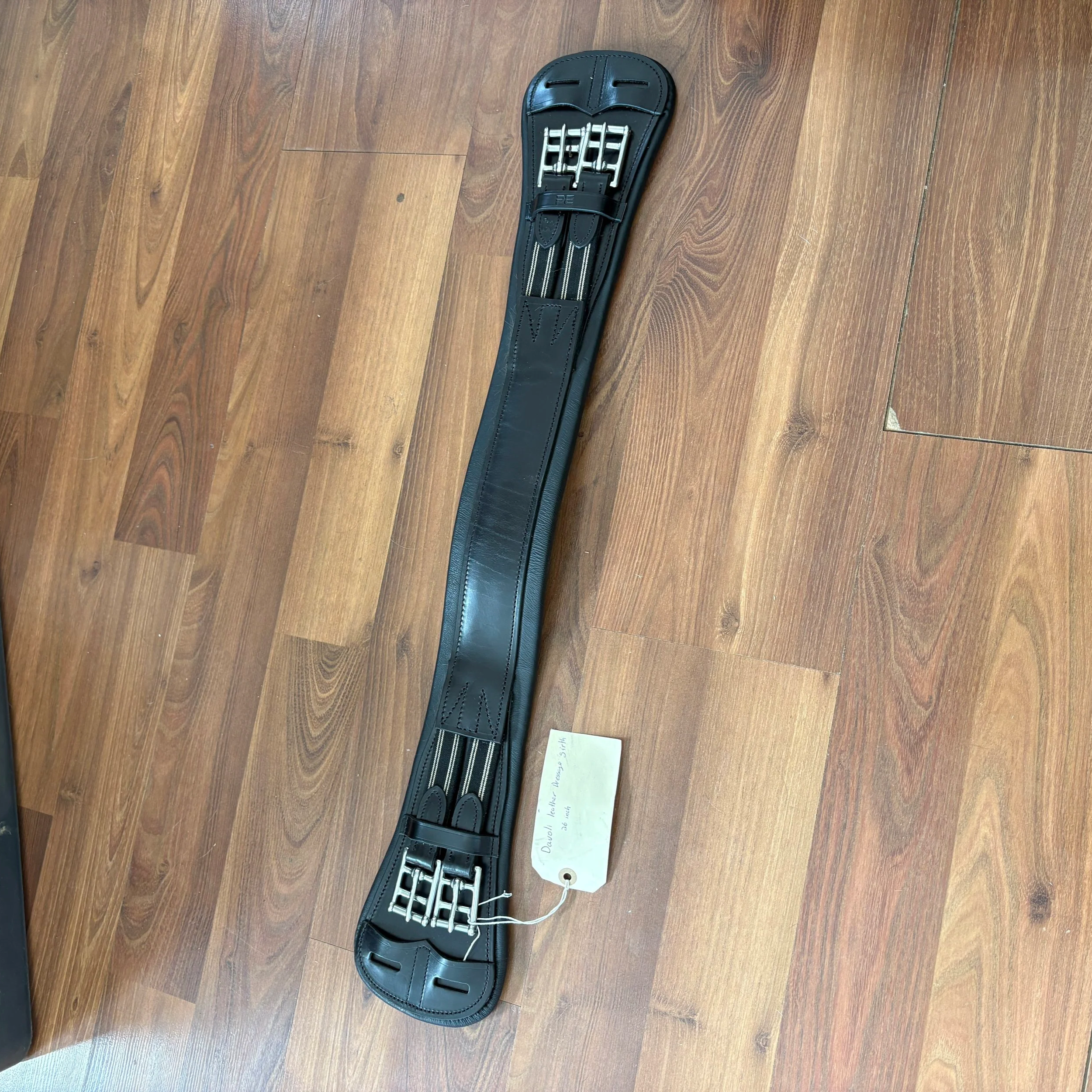 PE Davoli Leather dressage girth 26" black