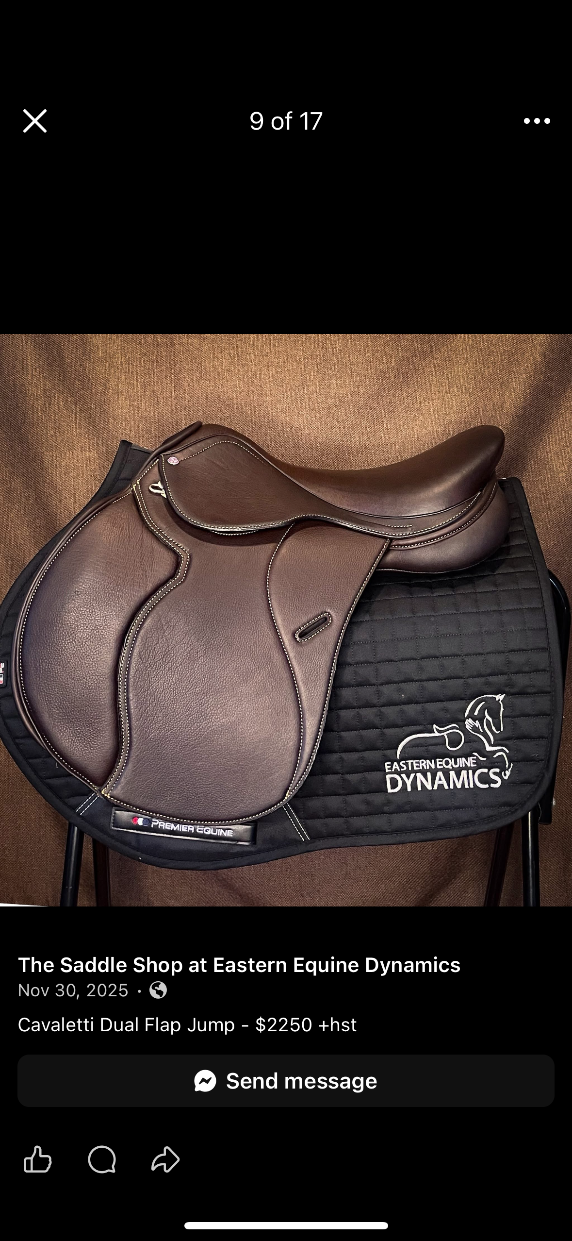 Cavaletti Dual Flap Jump Saddle 17.5"