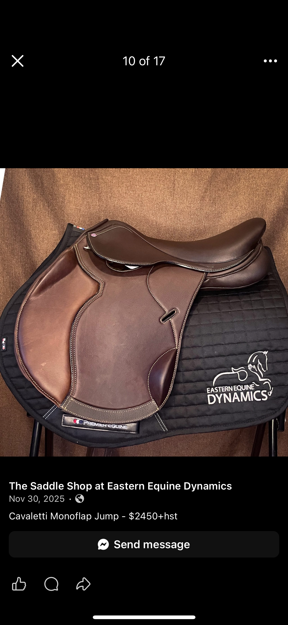 Cavaletti Monoflap Jump Saddle 17.5"