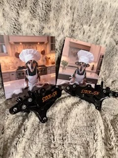 "Stockish" Bright Orange with Gloss Black