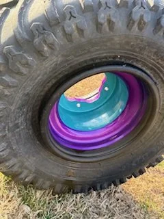 Totally Teal with Fractured Violet Inner lip and Splatter Black Outer Lip