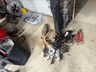 Misc Pieces getting ready for stripping and blasting