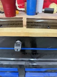 Bronze Chrome with Gloss Black Letter Outline