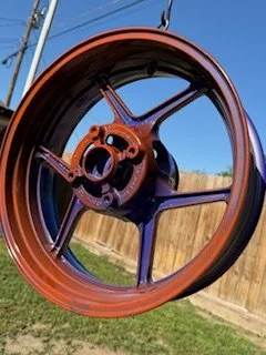 Yamaha Blue With Red (blue bled through making it not look so good)