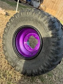 Fractured Violet center with Splatter Black Lip