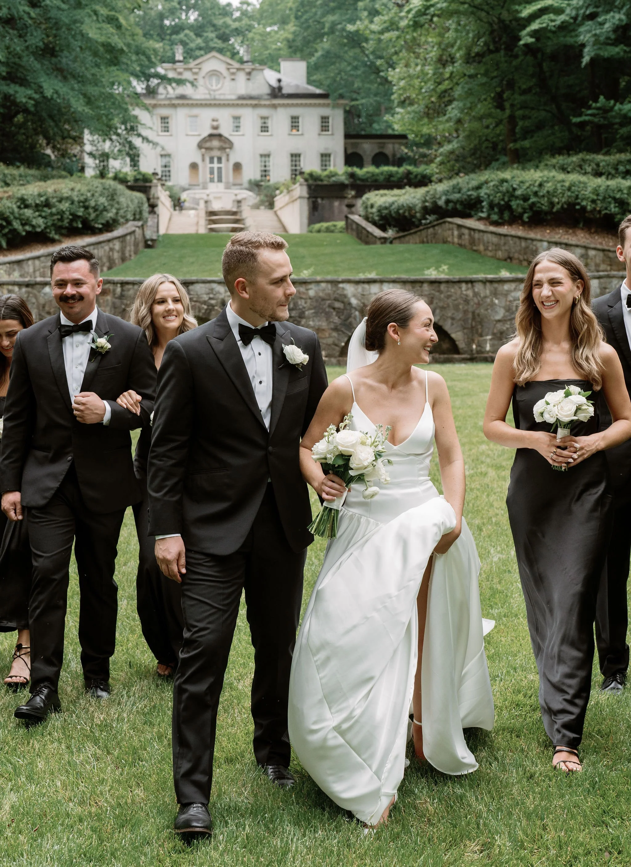 Editorial bridal portrait at Swan House wedding in Atlanta Georgia featuring elegant architecture and timeless wedding style