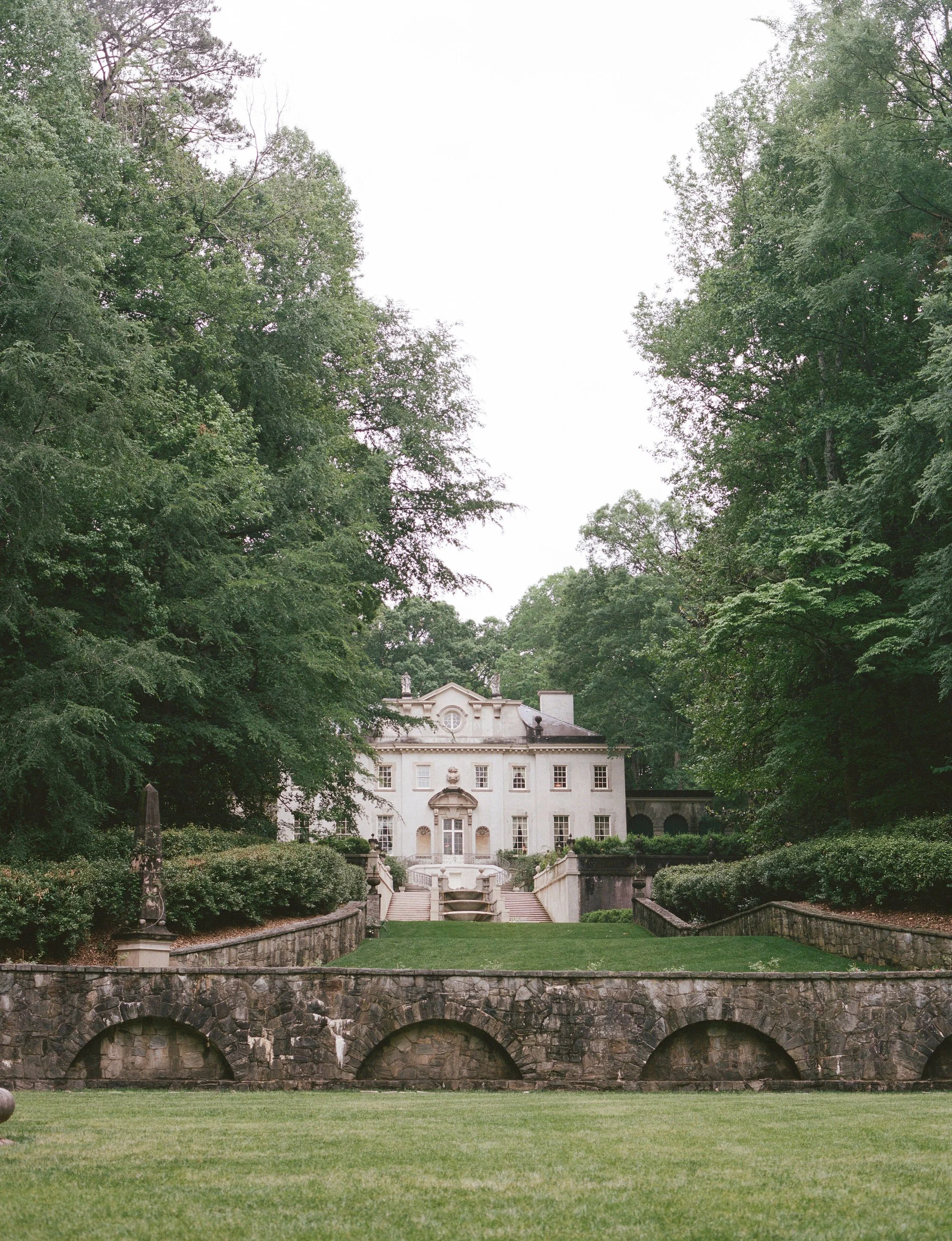Editorial wedding at Swan House in Atlanta Georgia featuring elegant architecture and cinematic imagery by saje photography