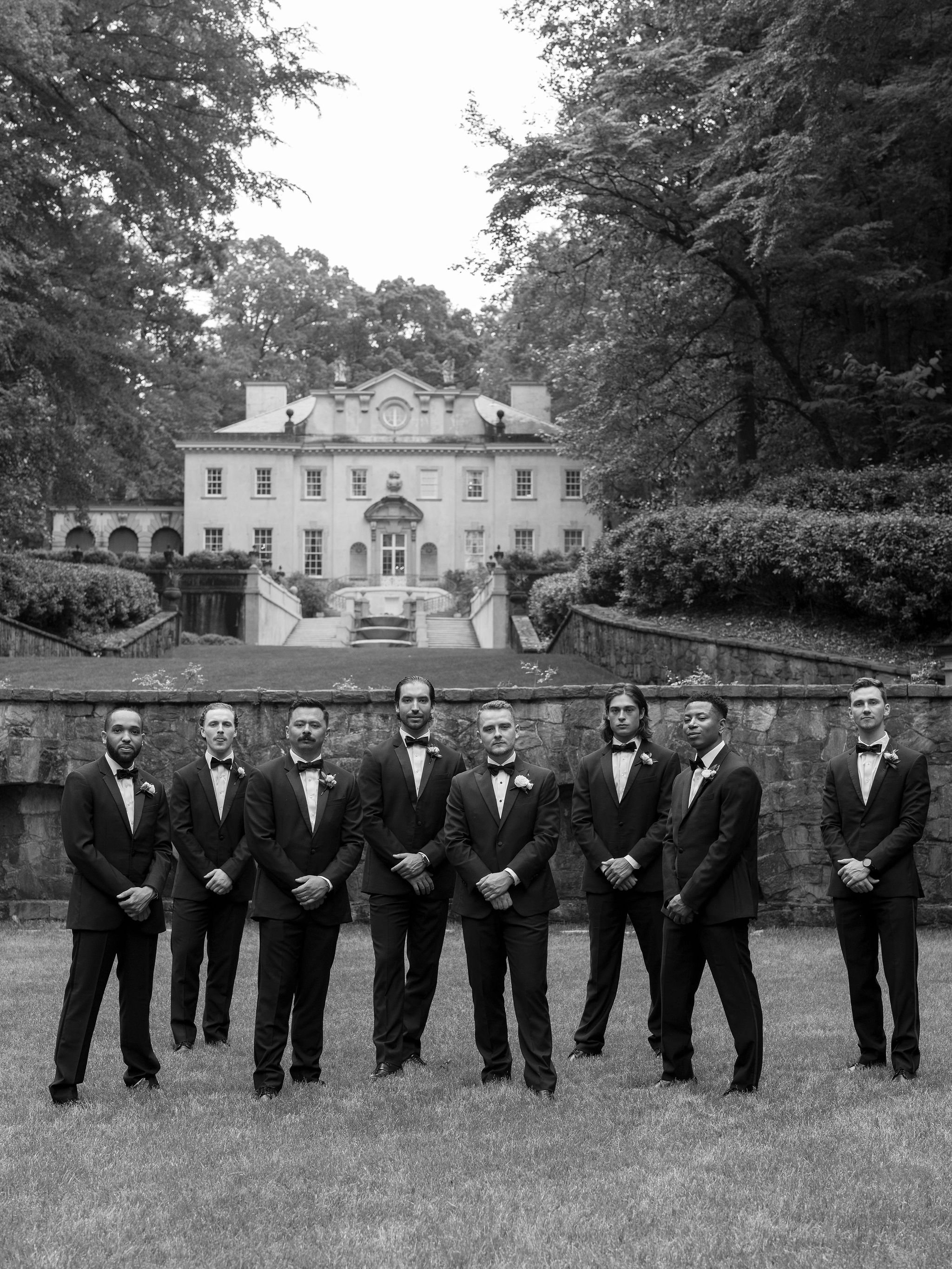 Editorial bridal portrait at Swan House wedding in Atlanta Georgia featuring elegant architecture and timeless wedding style