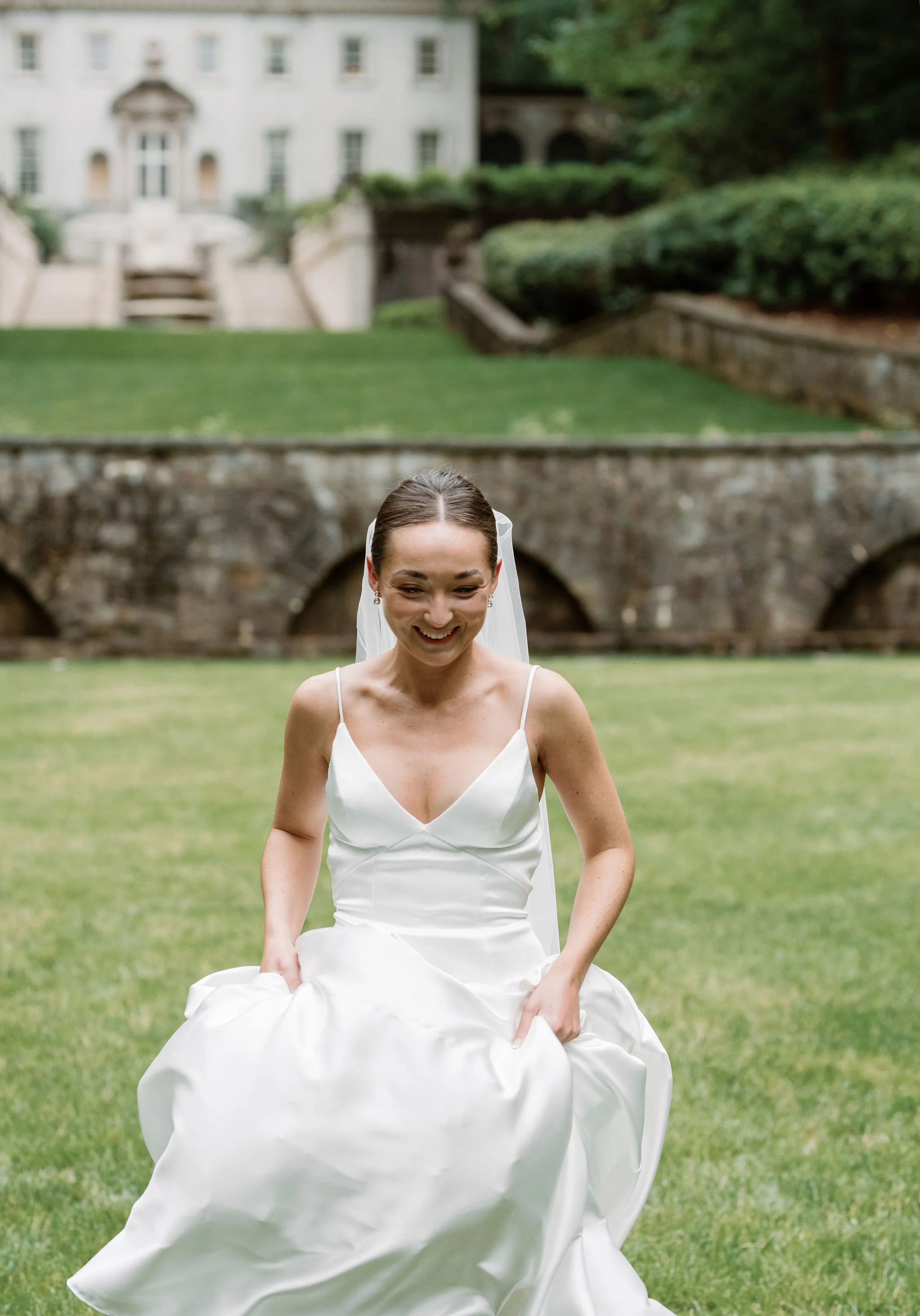 Editorial wedding photographer at Swan House wedding in Atlanta Georgia featuring elegant architecture and timeless wedding style by saje photography