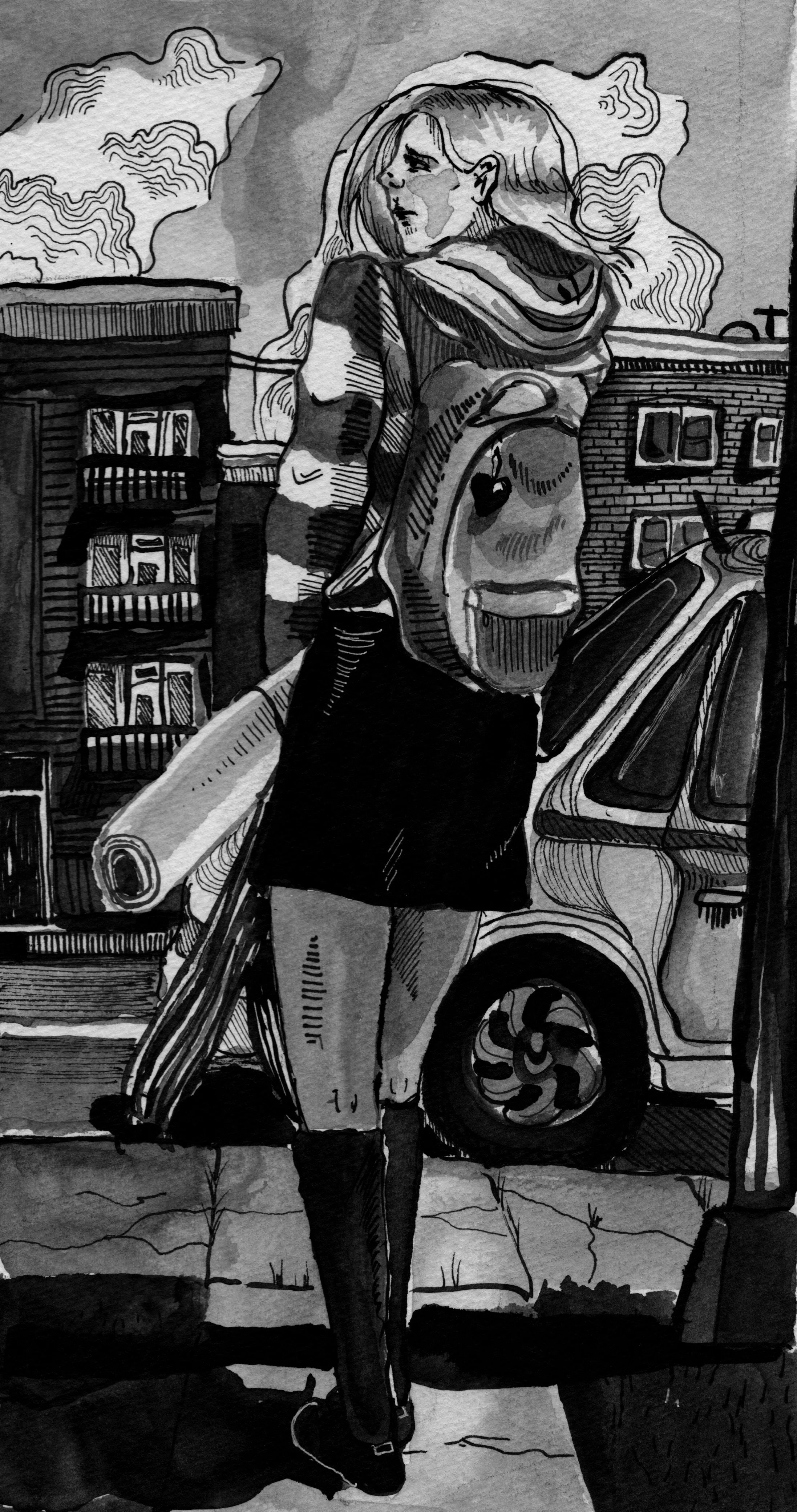 After School, 2025
Ink on paper
15cm x 30cm