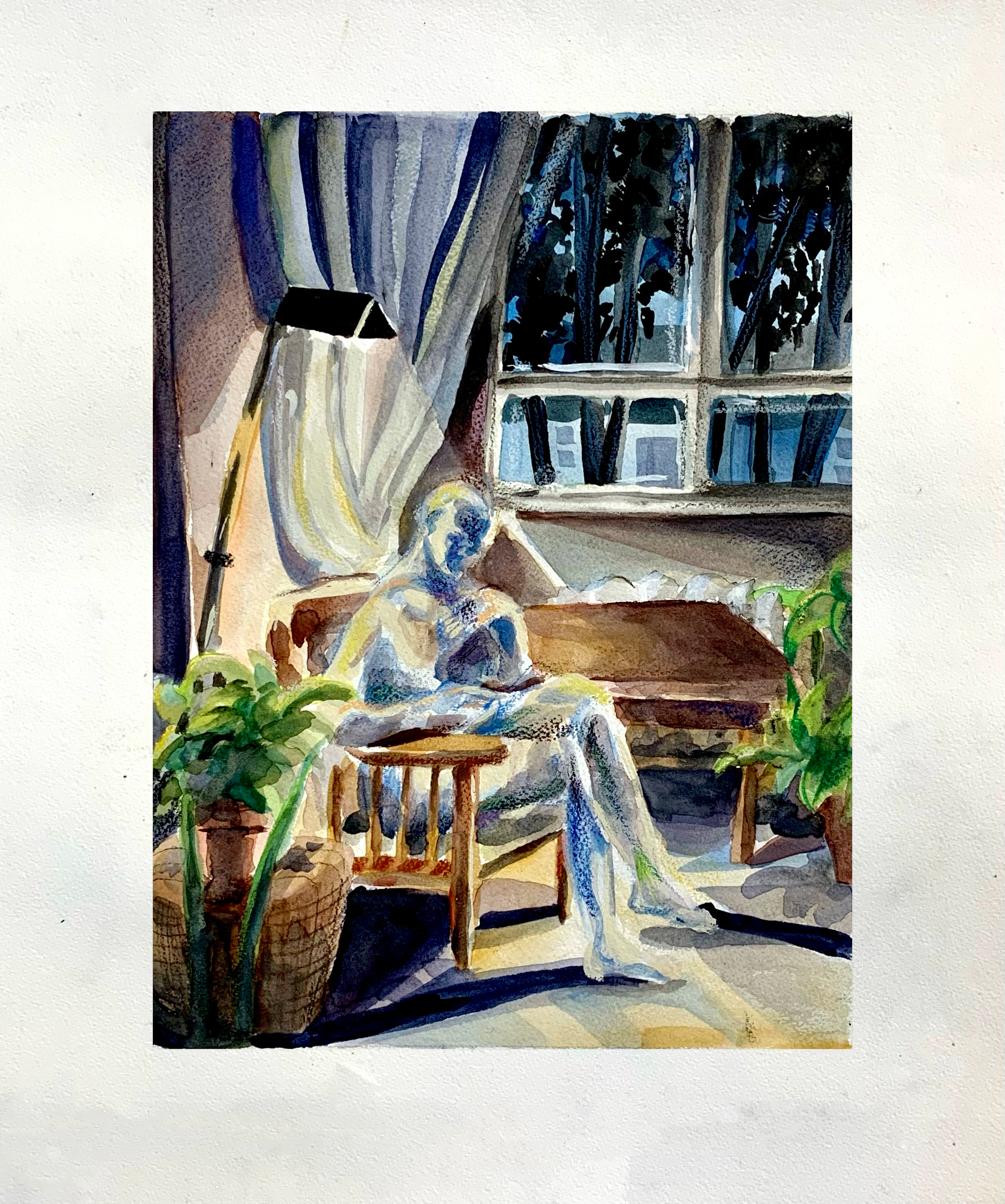 Person in Chair, 2024
Watercolor on paper
45cm x 61cm