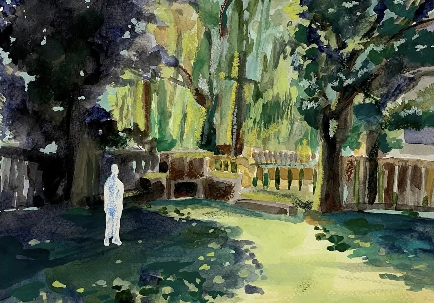 Man in the Yard, 2024 
Watercolor on Paper
25cm x 20cm