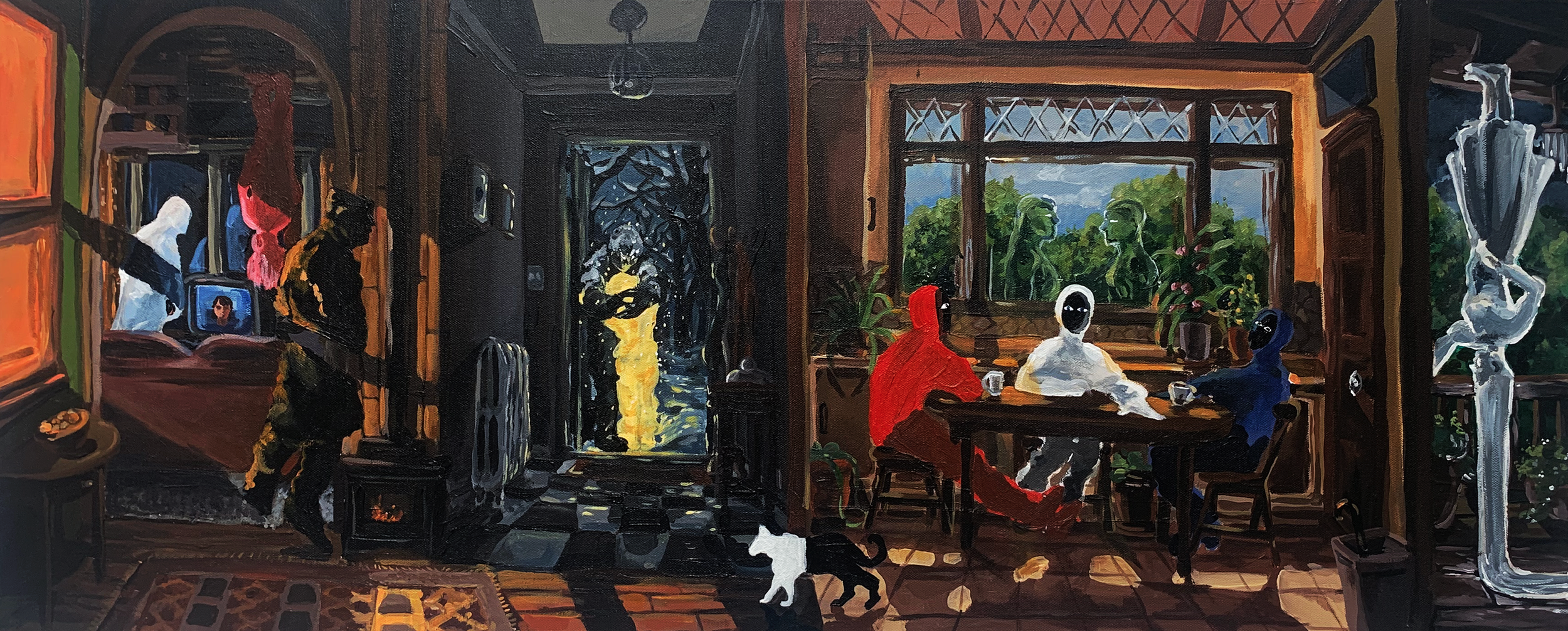 Hall, 2023
 Acrylic on canvas
82 x 38 cm
