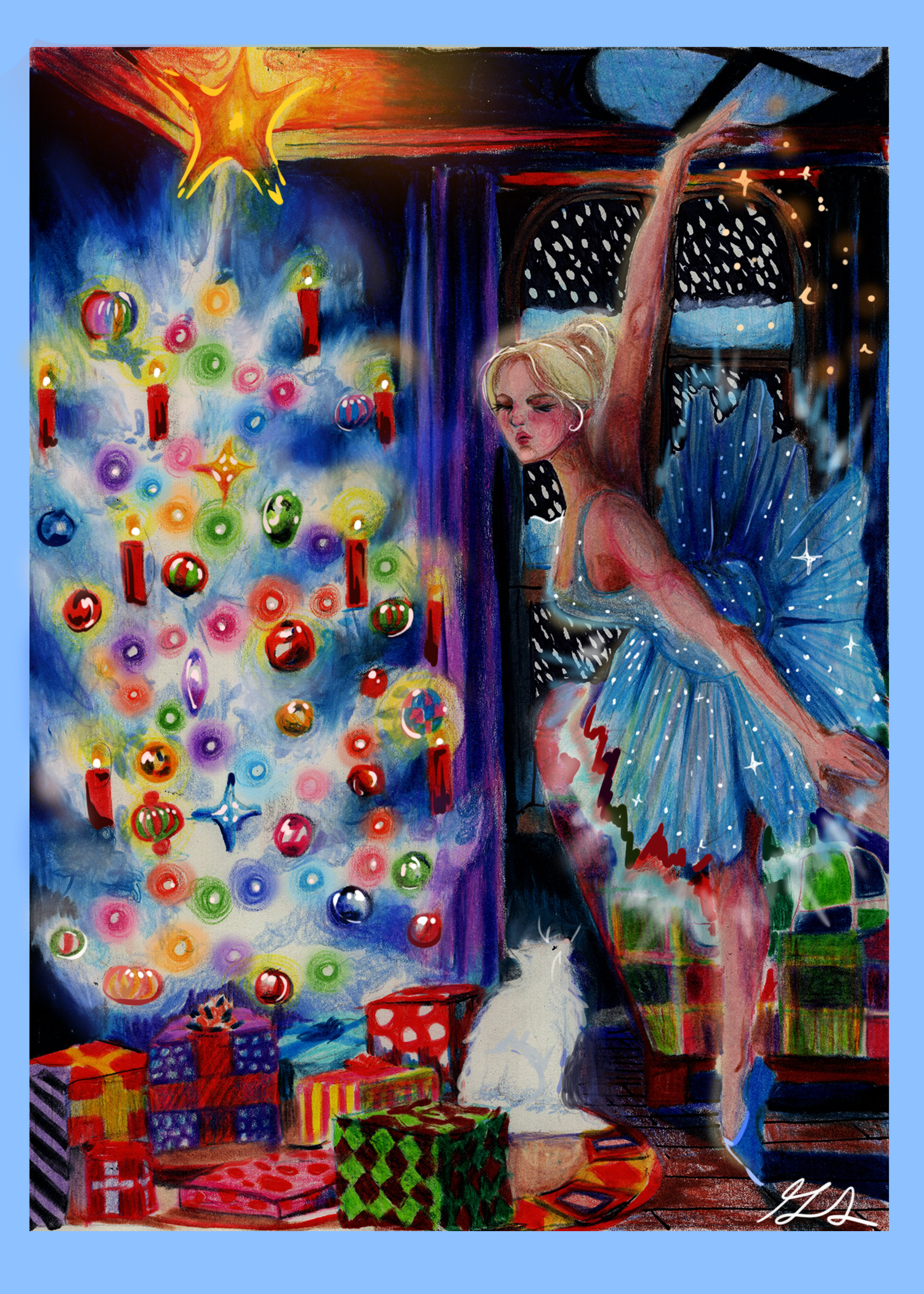 Fille Noel, 2025
Pencil on paper (Digitally altered)
22cm x 29 cm