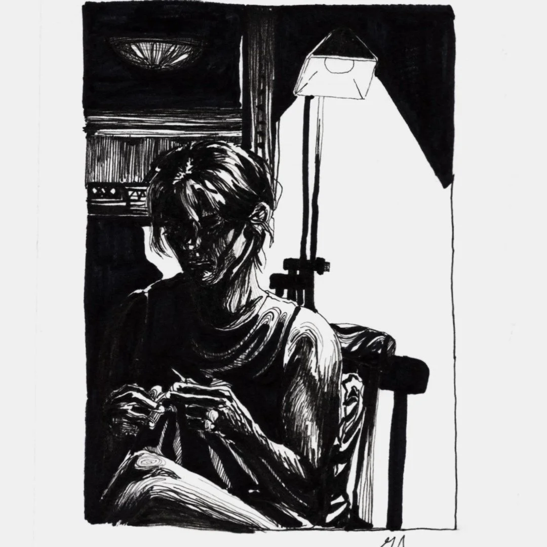 Mo, 2024
Ink on paper, 
17cm x 30xm
