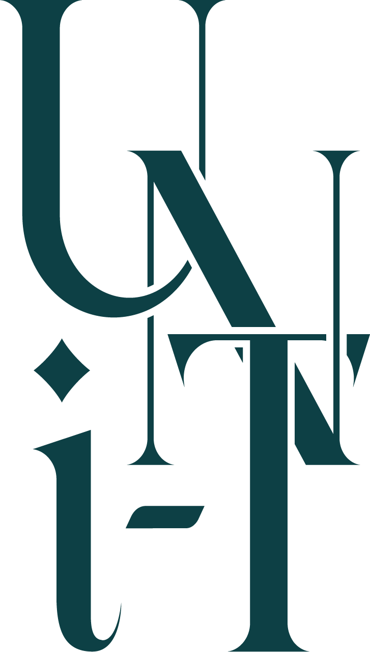 A stylized text-based logo with the letters 'U' and 'N' and 'T' in a artistic font.