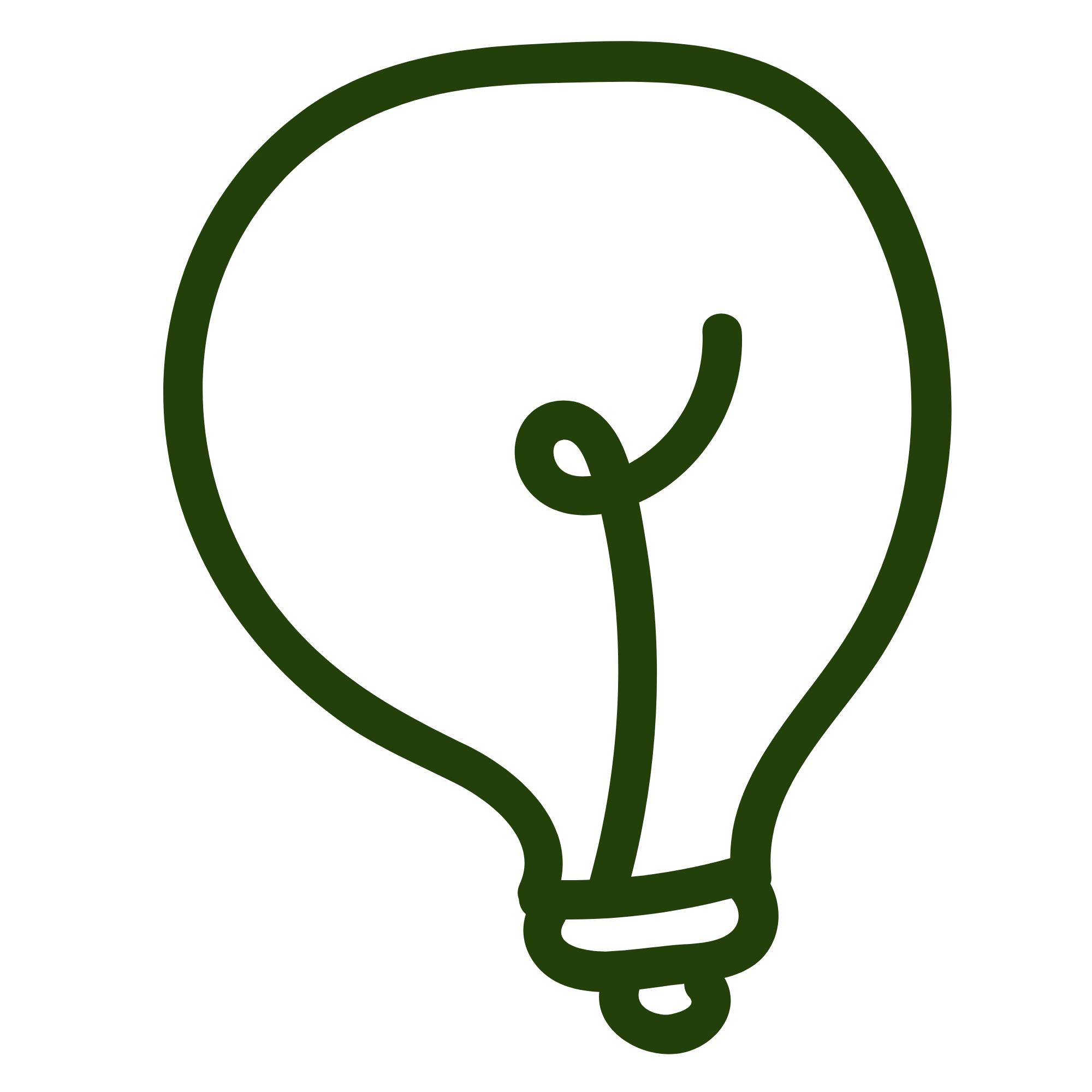 Green light bulb with dollar sign inside, for strategy work in schools