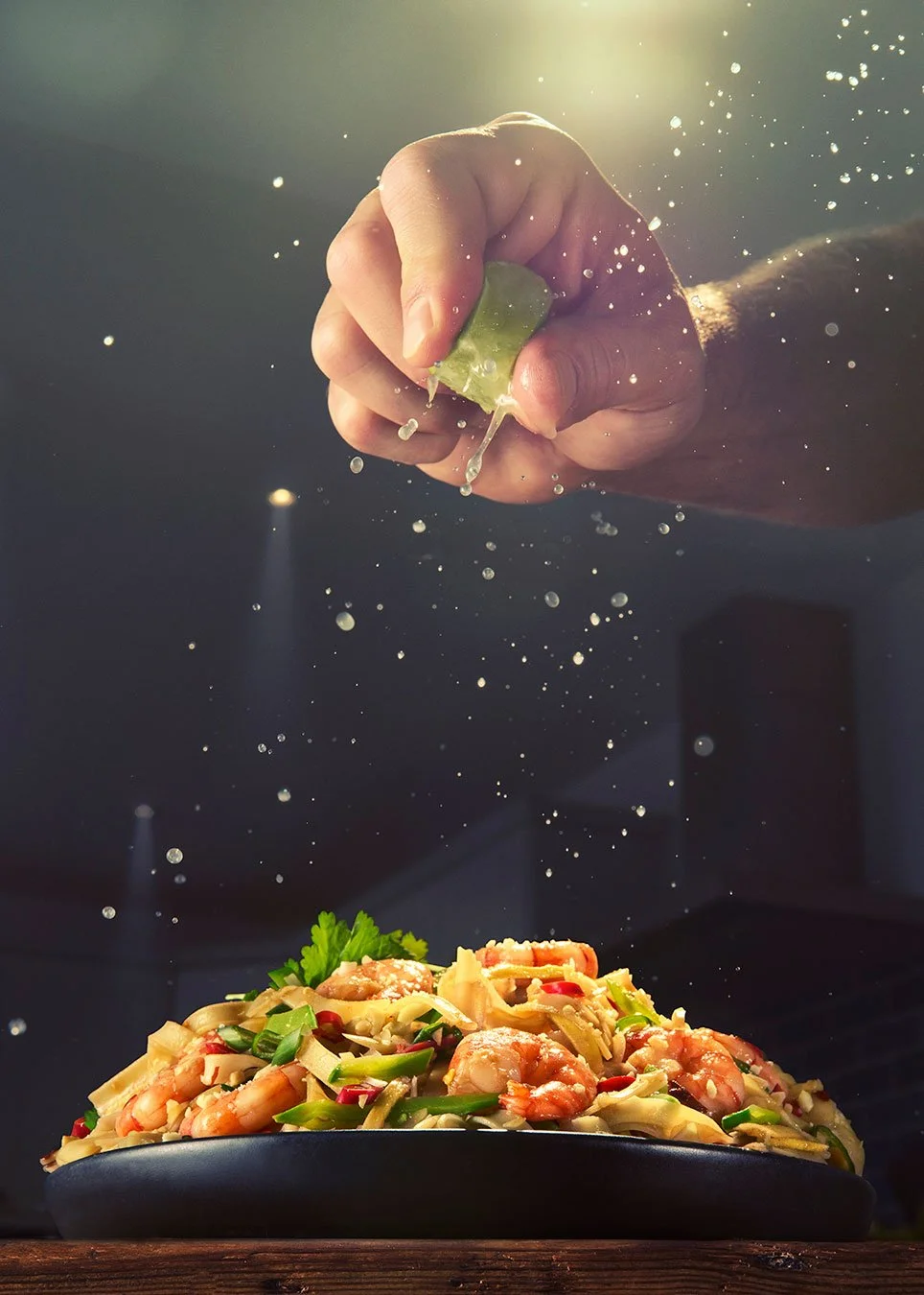 Ryan Ball food photographer — Pad Thai still life, commercial food photography London