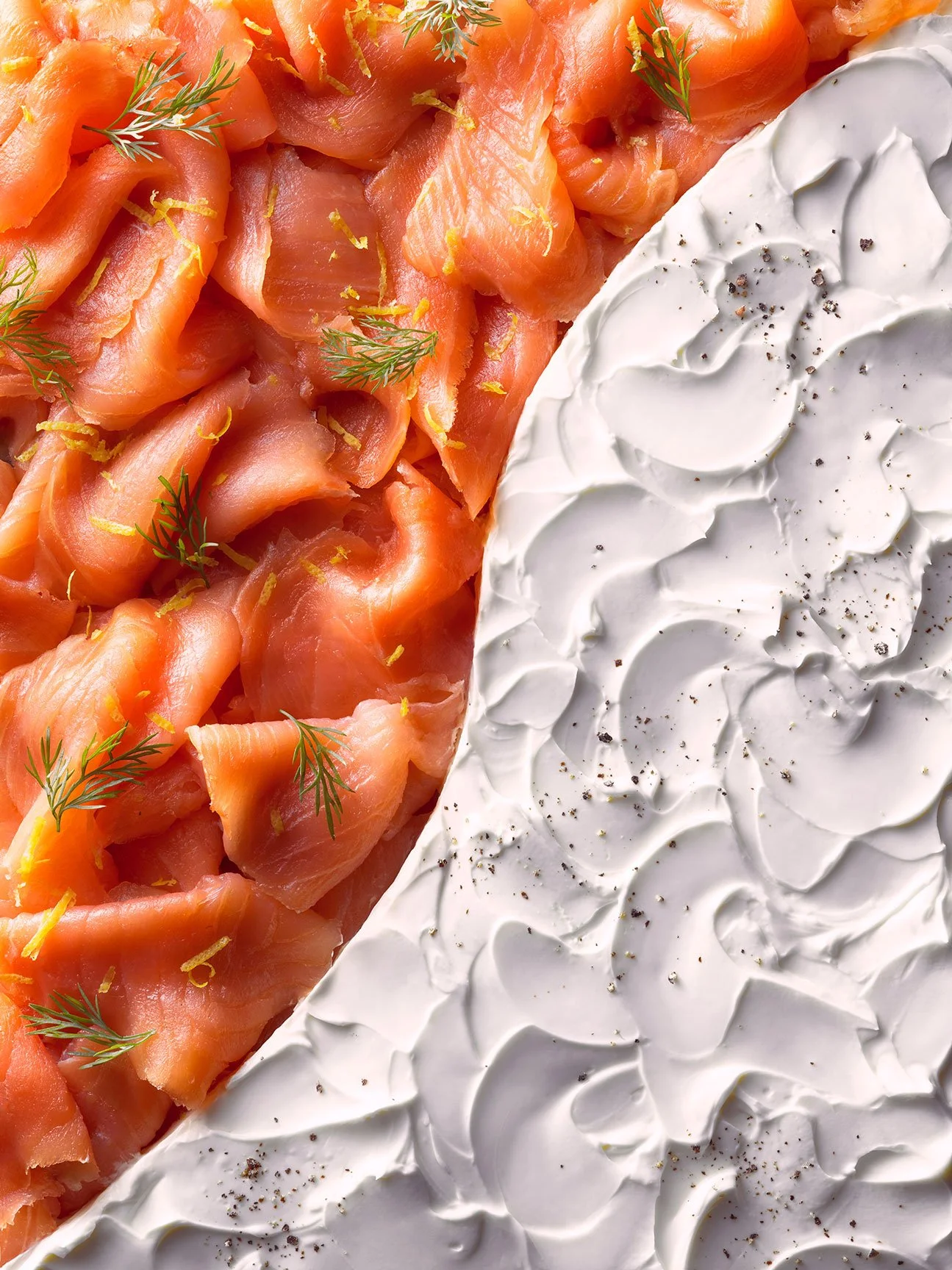 Ryan Ball Photography — Smoked Salmon and Cream Cheese commercial food photographer South West