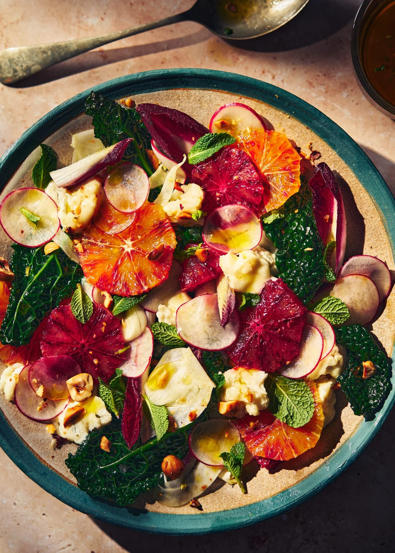 Ryan Ball food photographer — blood orange and kale salad still life, commercial food photography London